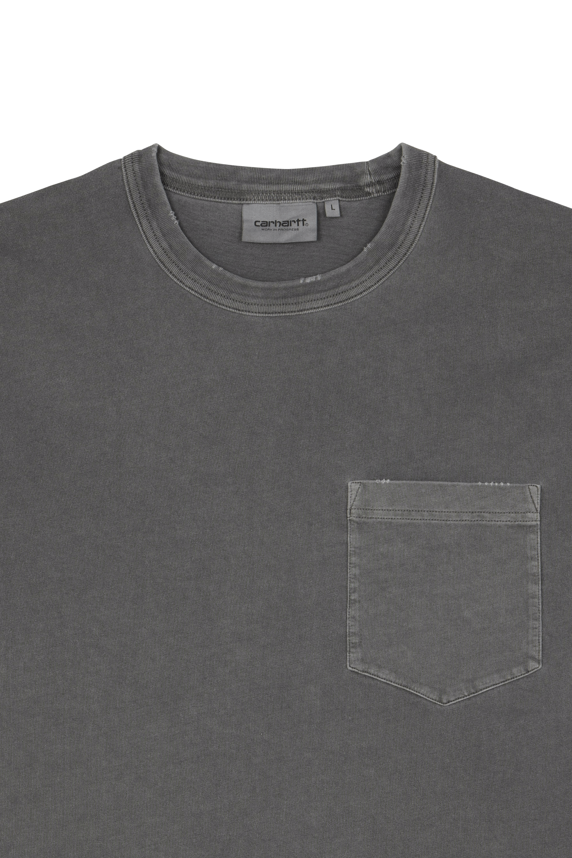 Regular-fit round-neck cotton T-shirt Black