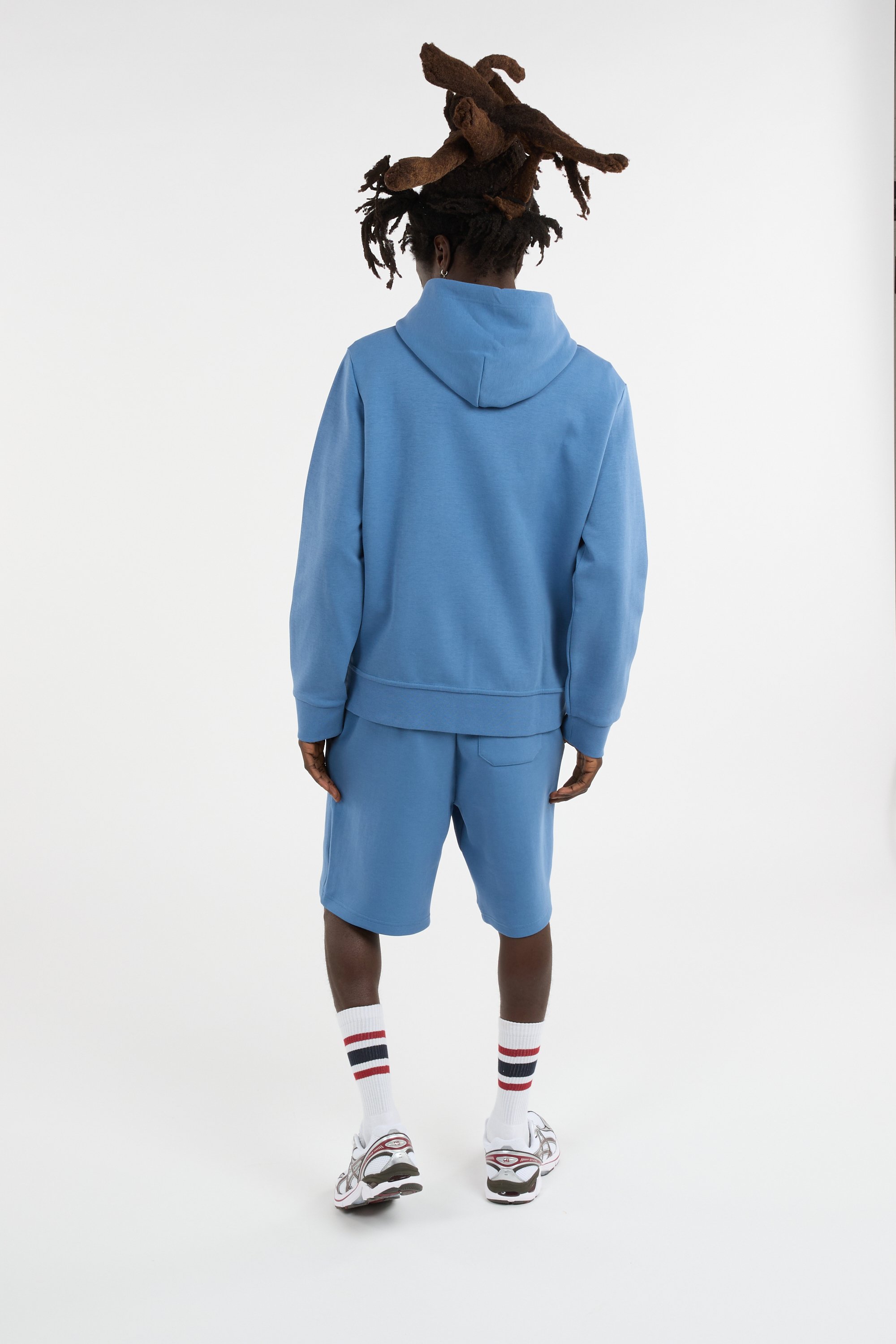 Hoodie zippé Bleu