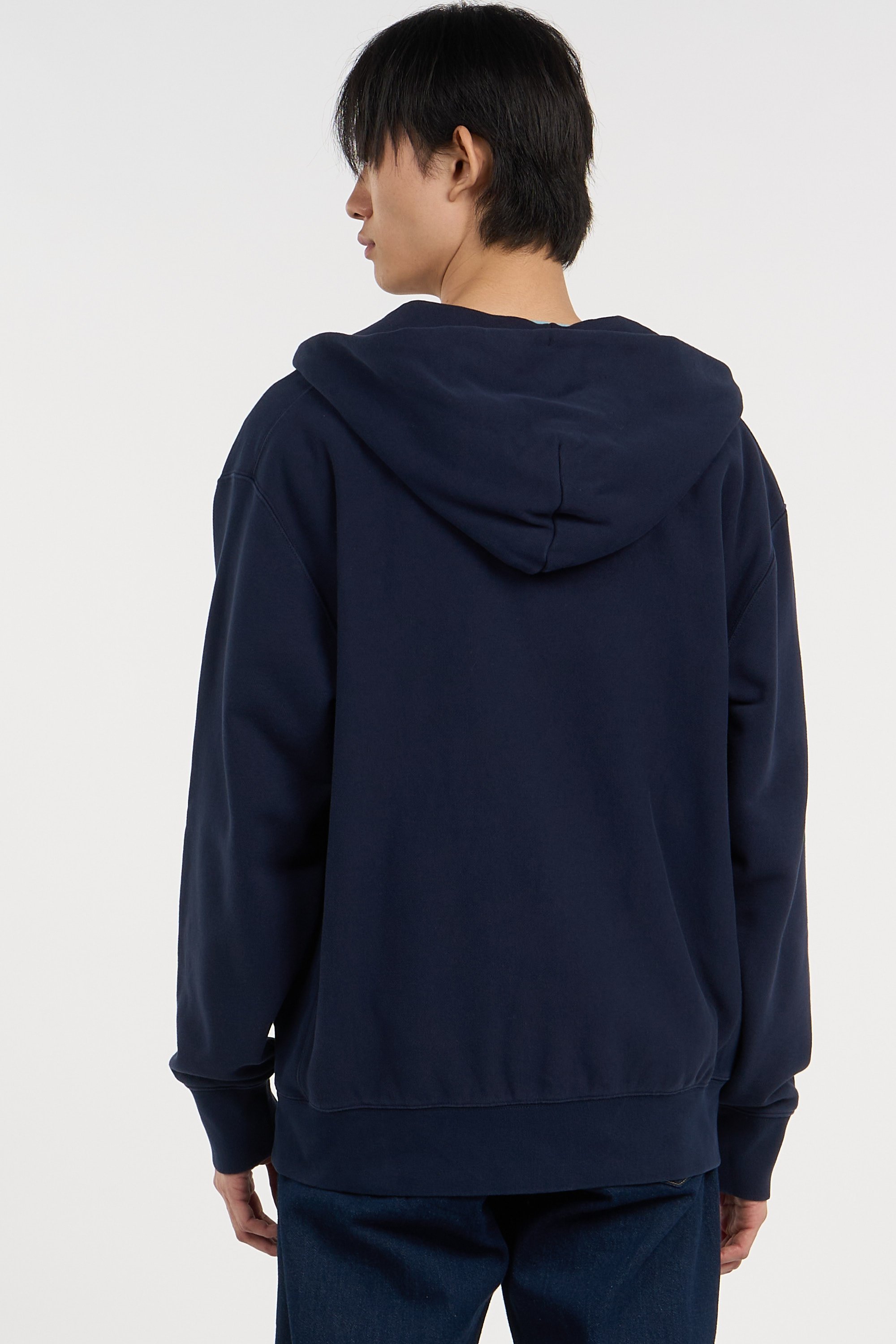 Hoodie zippé Bleu