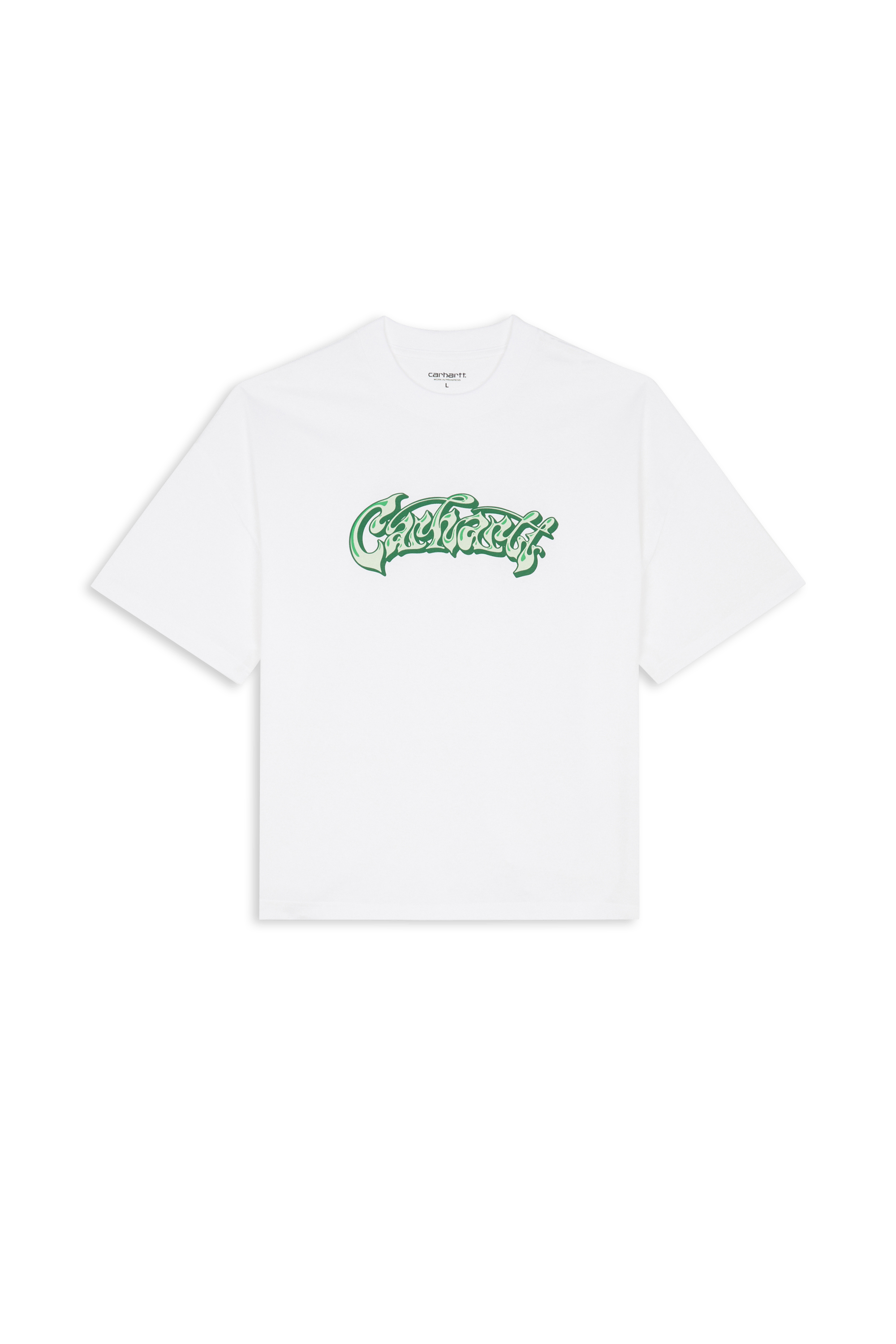 Regular-fit round-neck cotton T-shirt BOOGER White