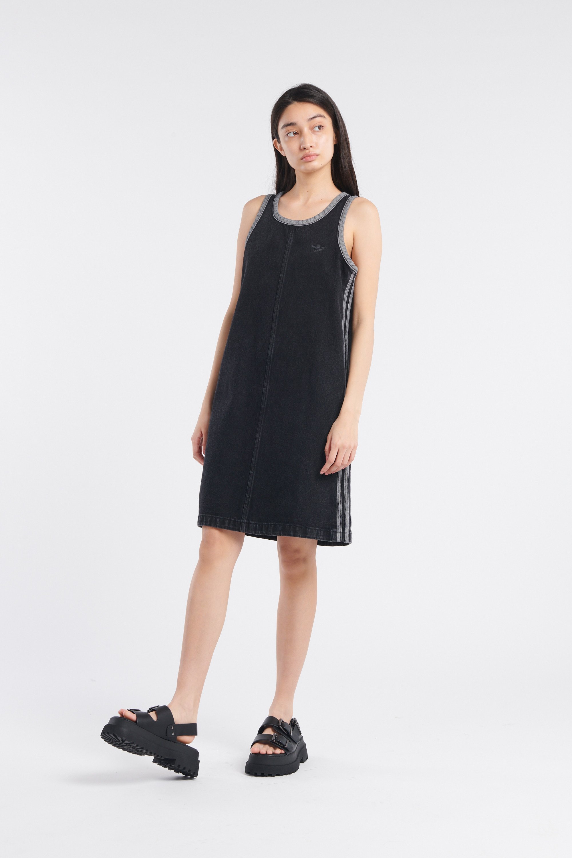 【adidas】Adicolor Denim 3-Stripes Tank Dress Adidas Original Adicolor Denim 3-Stripes Tank Dress