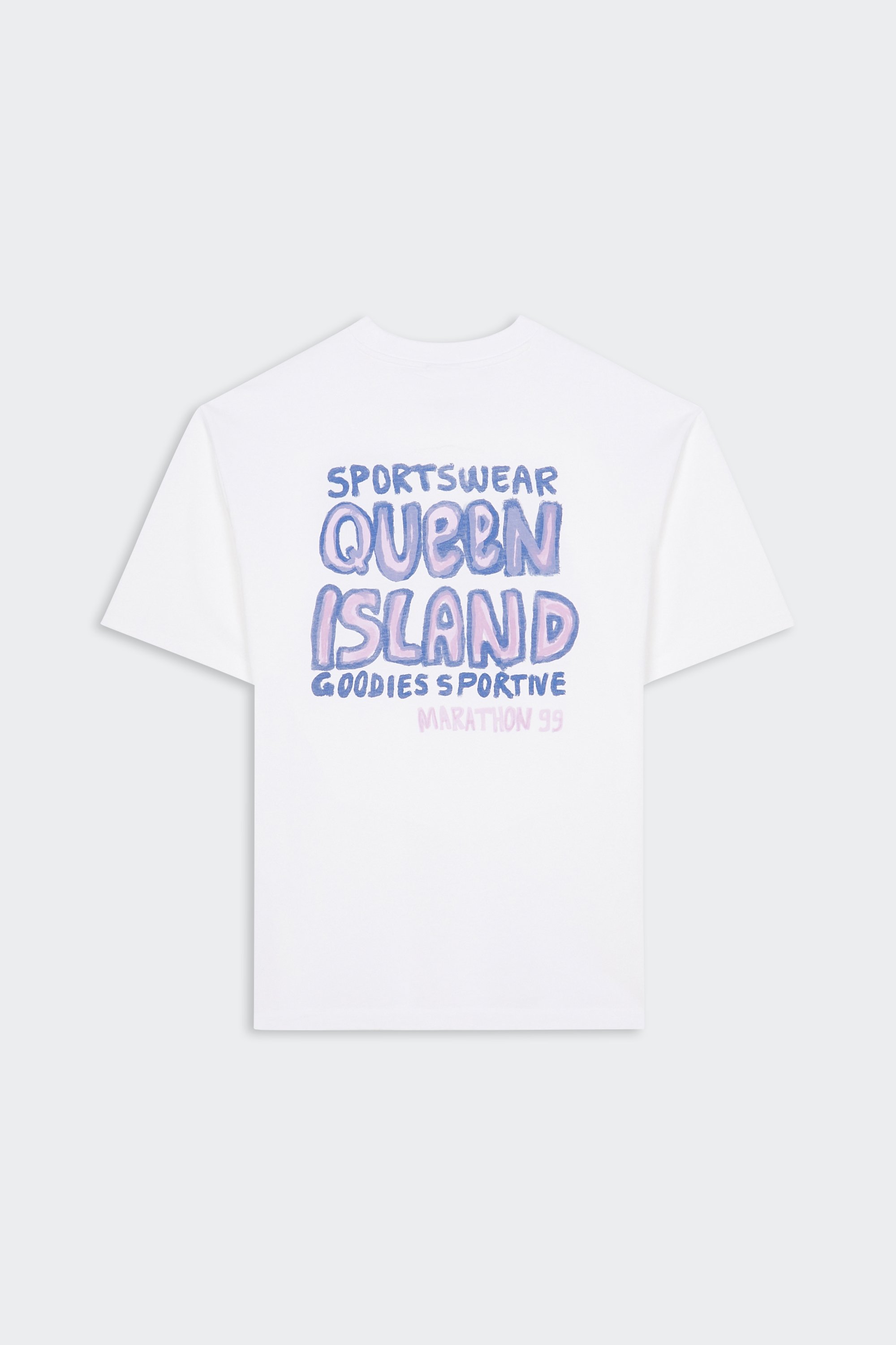 Regular-fit round-neck cotton T-shirt | White by GOODIES SPORTIVE Regular-fit round-neck cotton T-shirt White