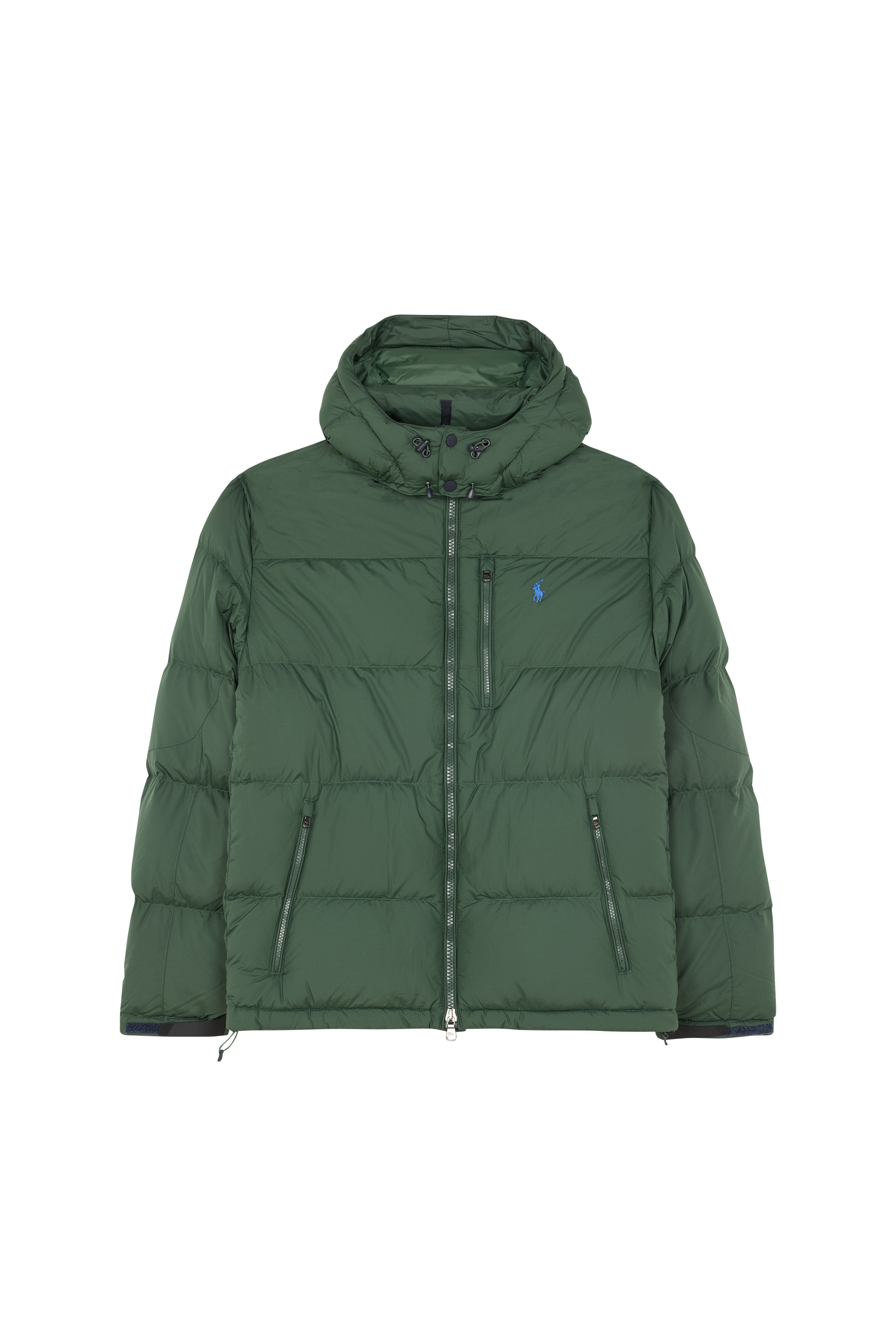Lightweight quilted padded jacket with high neck Green