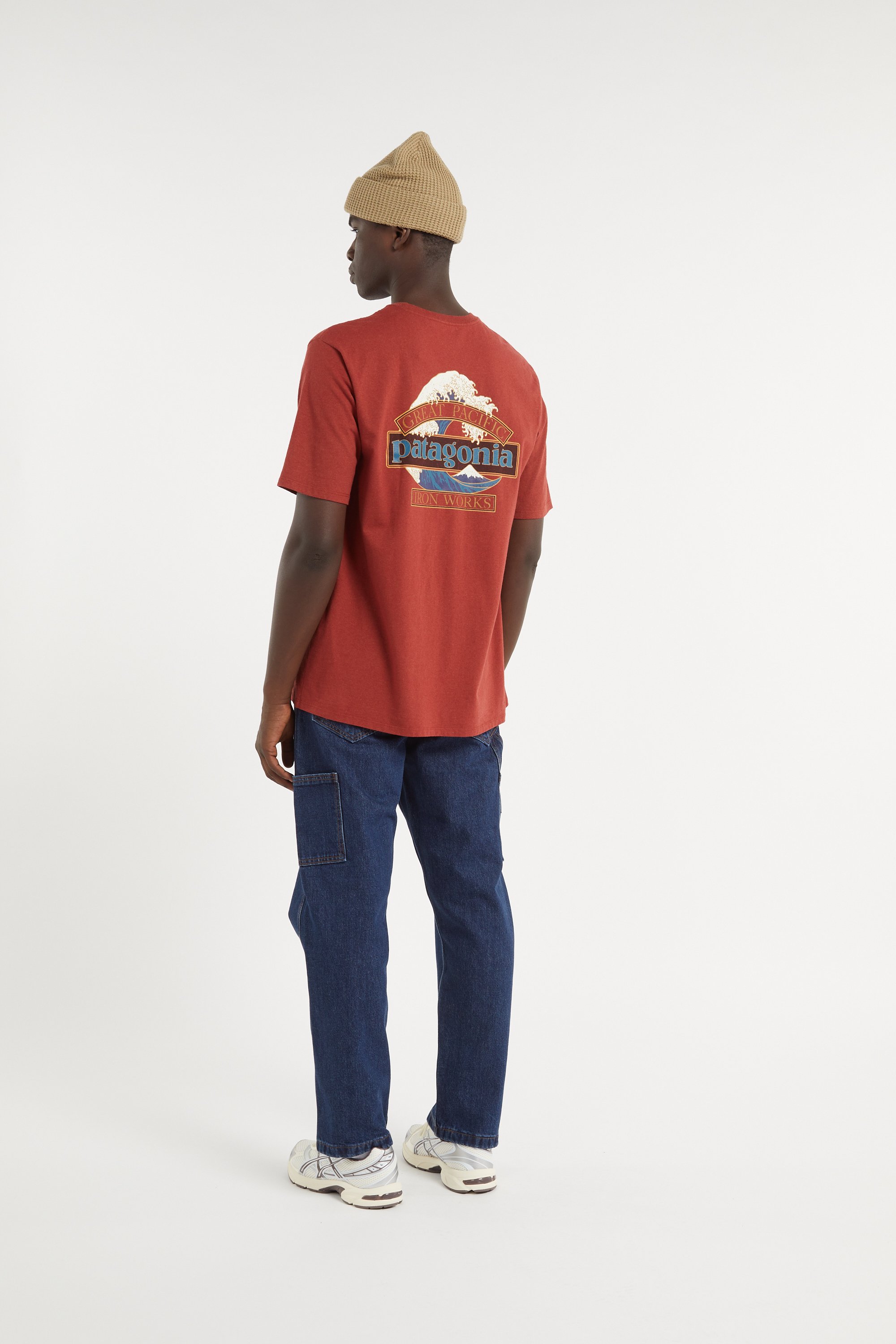 Regular-fit round-neck cotton T-shirt | Red PATAGONIA Men