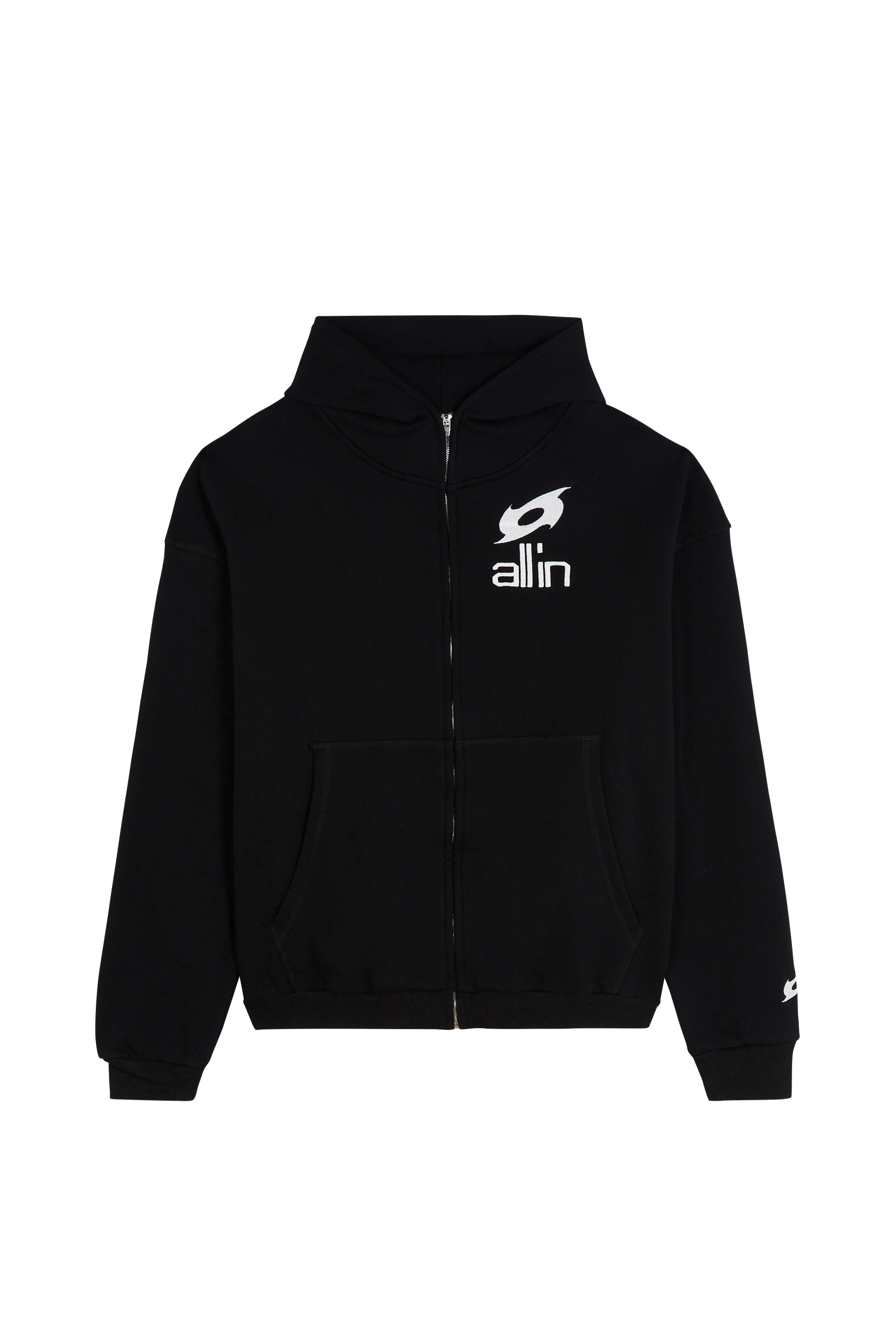 zip-up hoodie Black