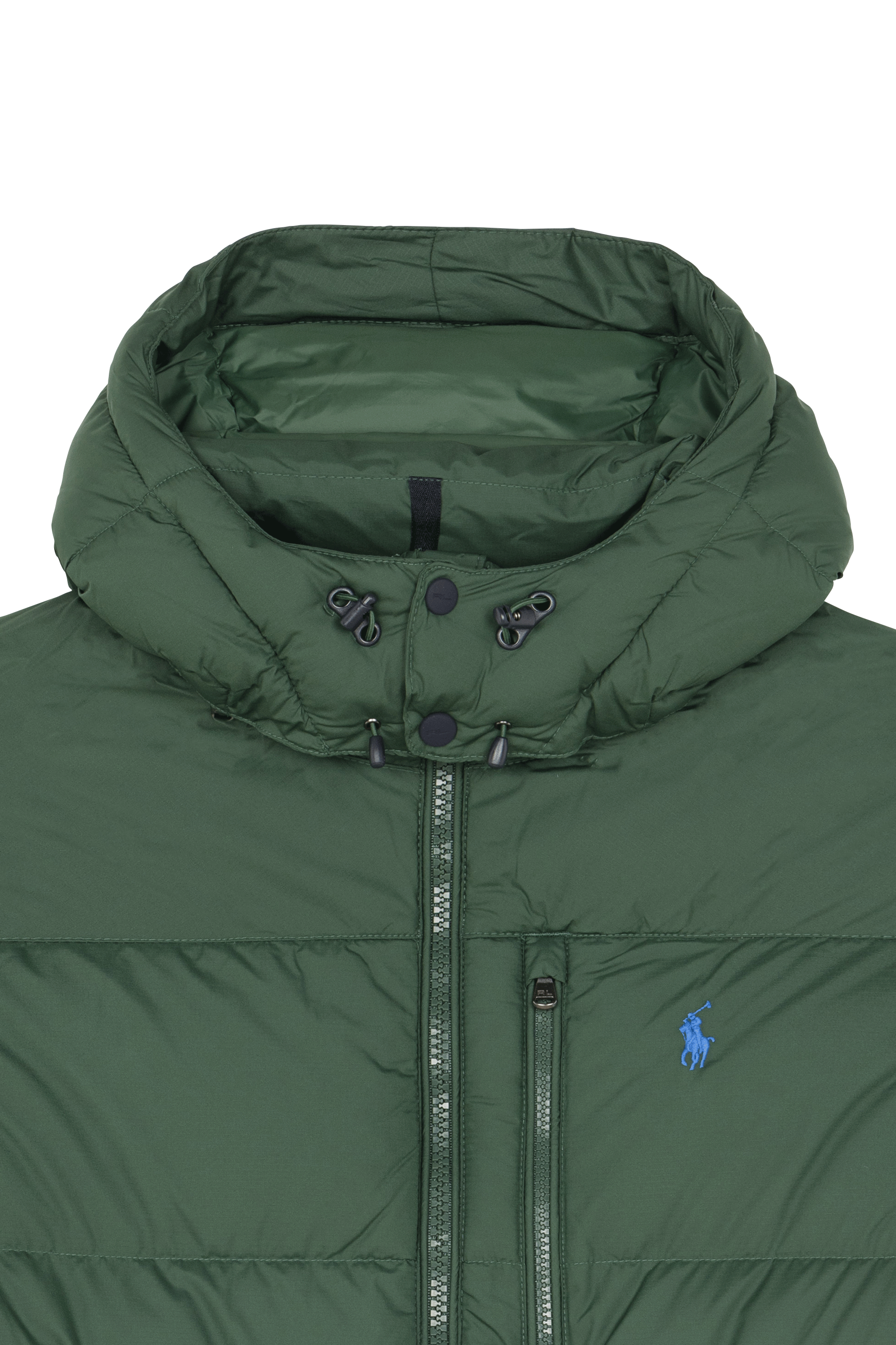 Lightweight quilted padded jacket with high neck Green