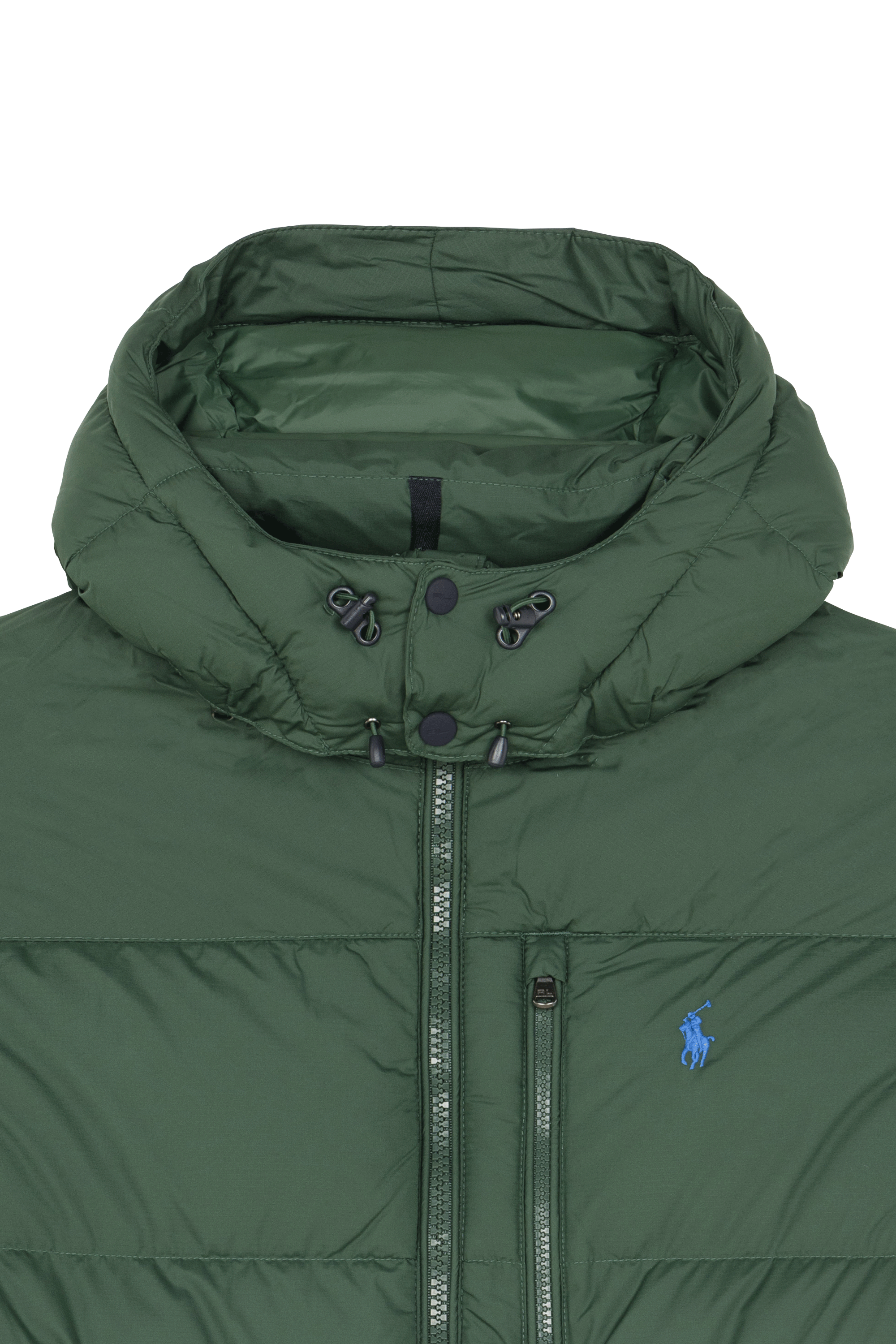 Lightweight quilted padded jacket with high neck Green