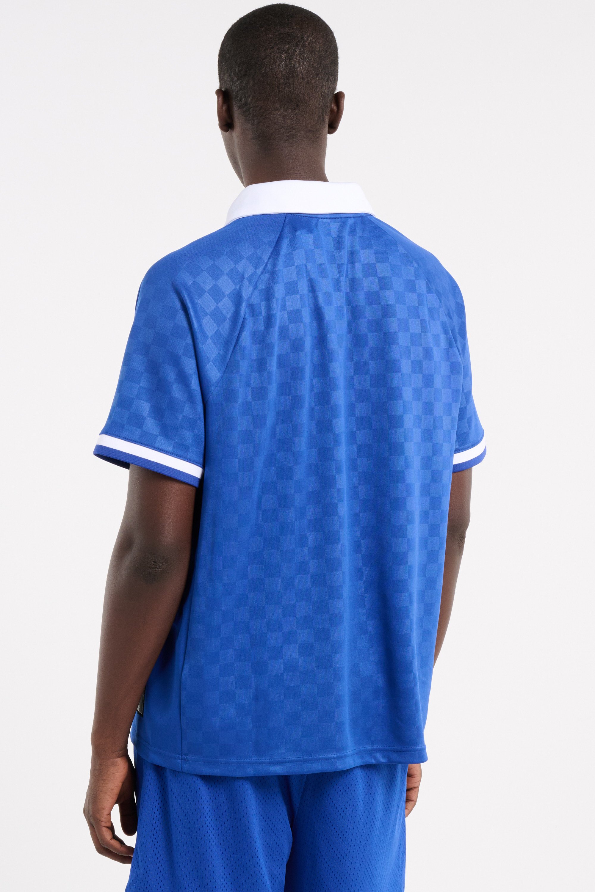 Straight cut short sleeve jersey Blue