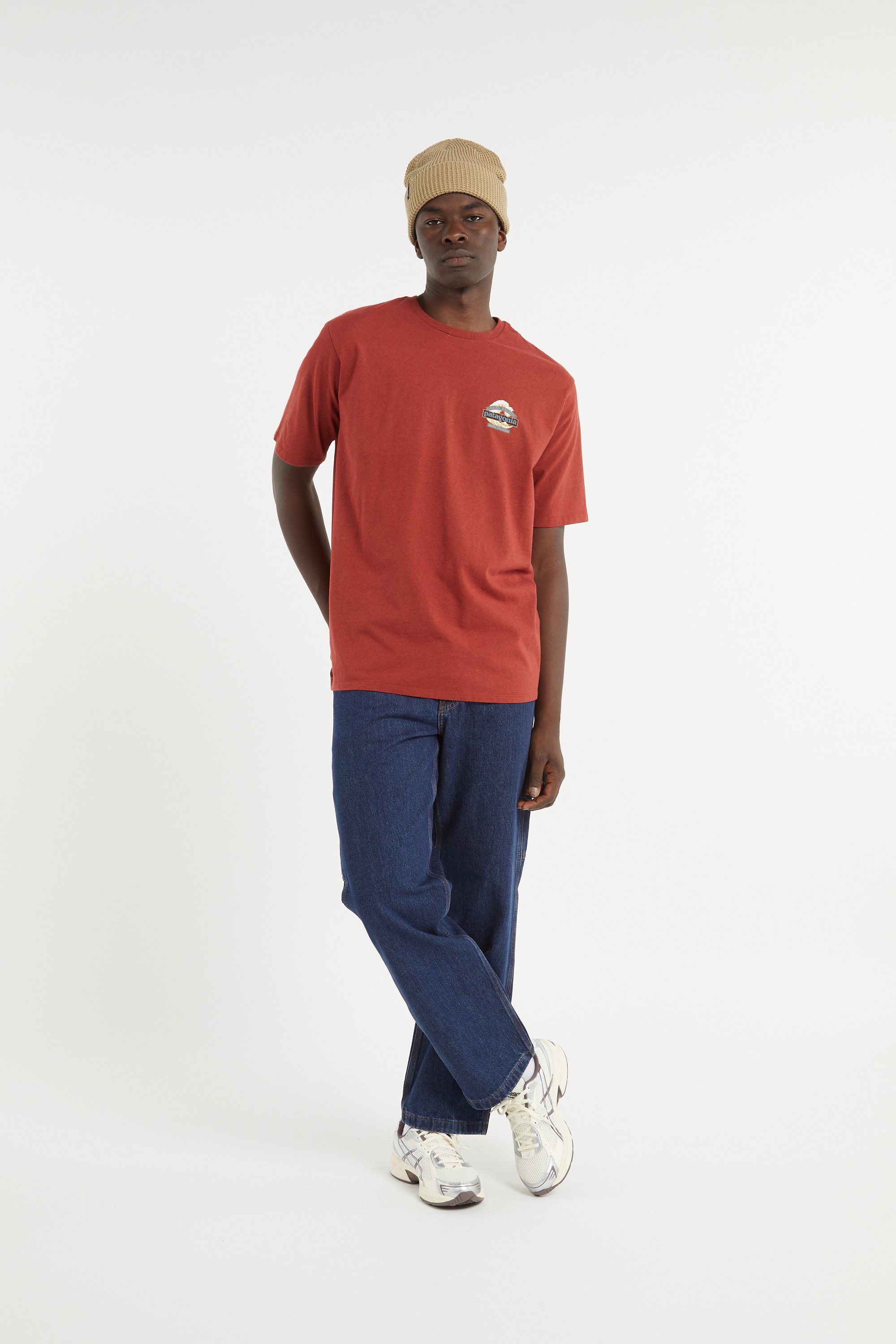 Regular-fit round-neck cotton T-shirt PATAGONIA Red