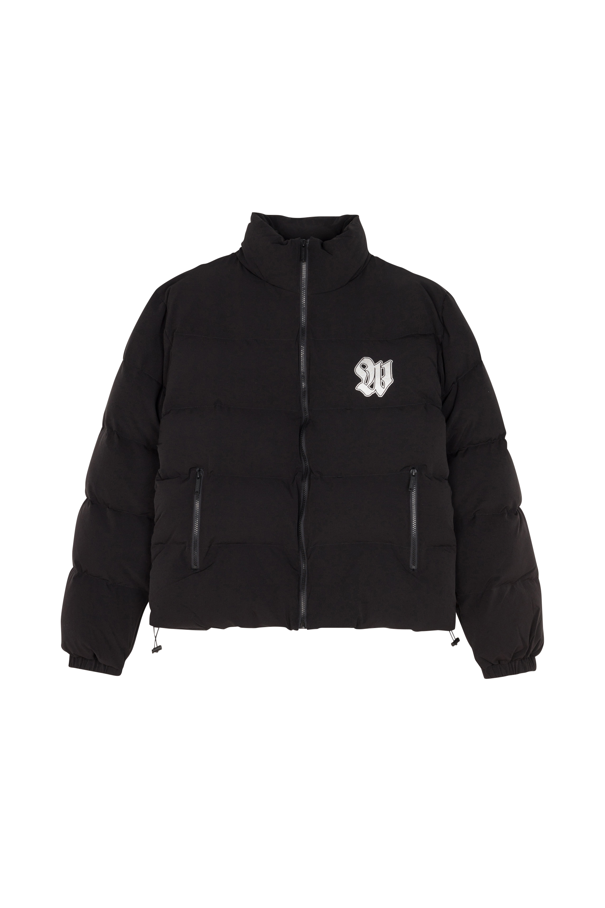 Lightweight quilted padded jacket with high neck Black