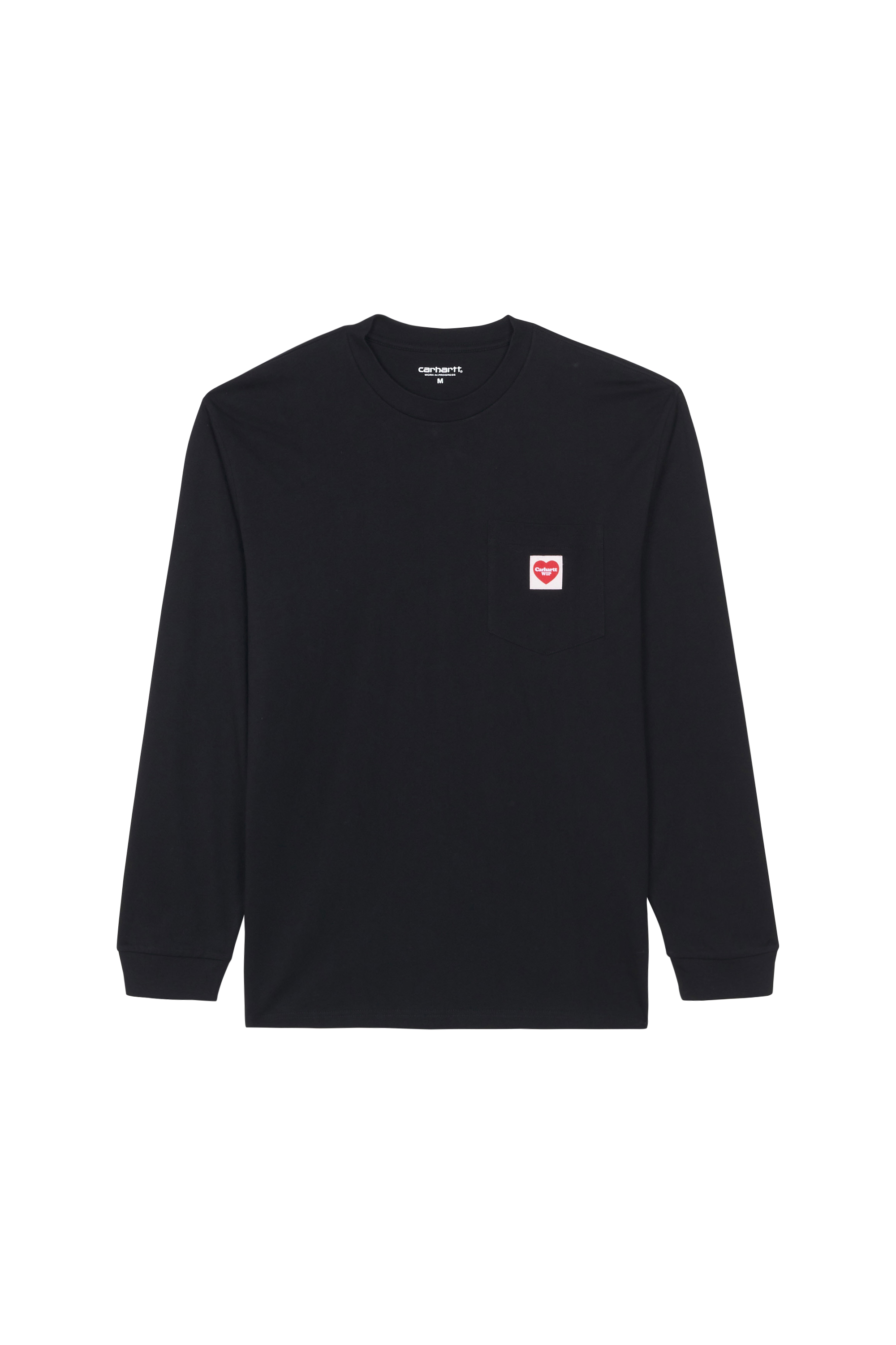 Regular-fit round-neck cotton T-shirt Black