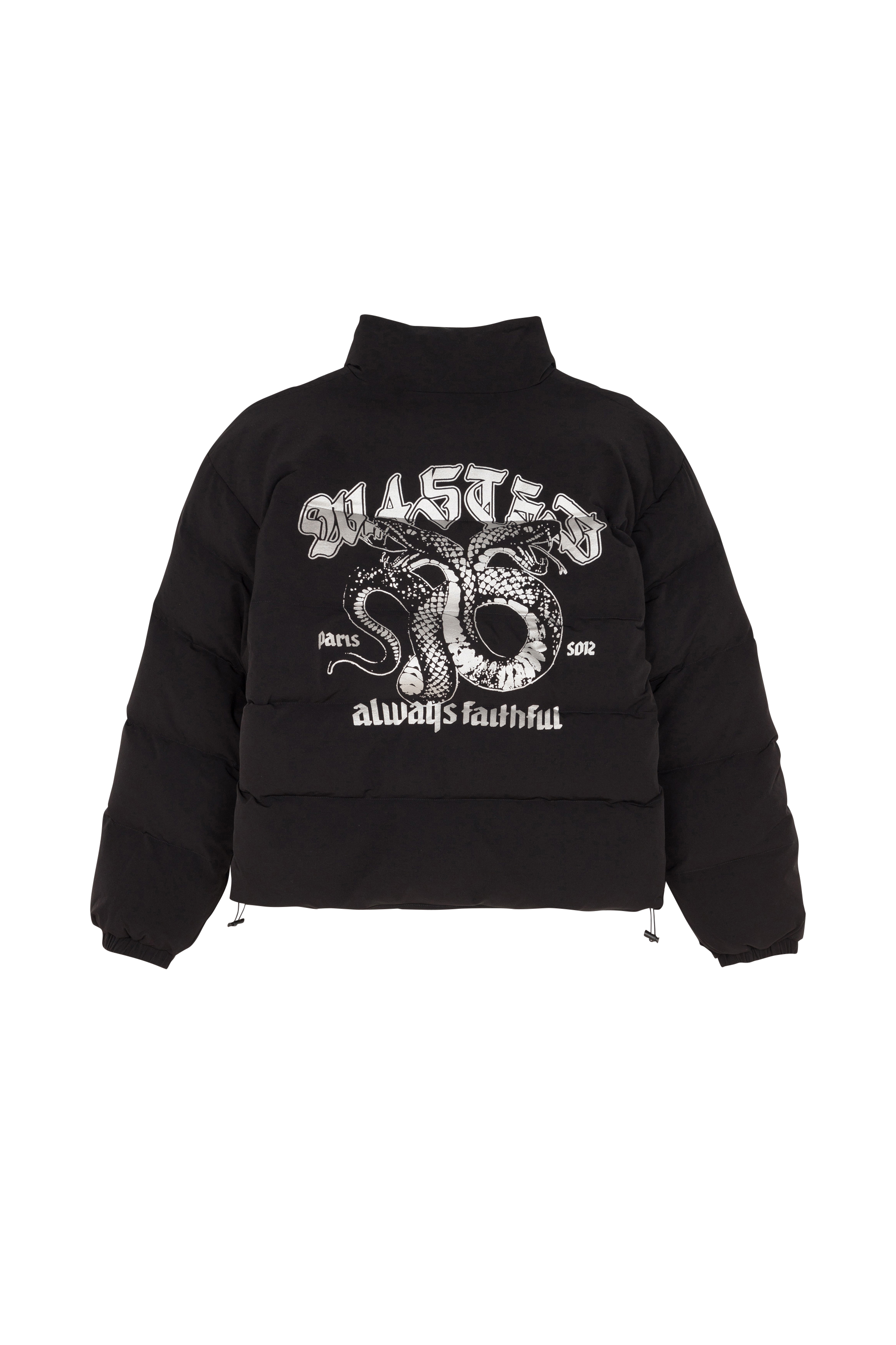 Lightweight quilted padded jacket with high neck Black