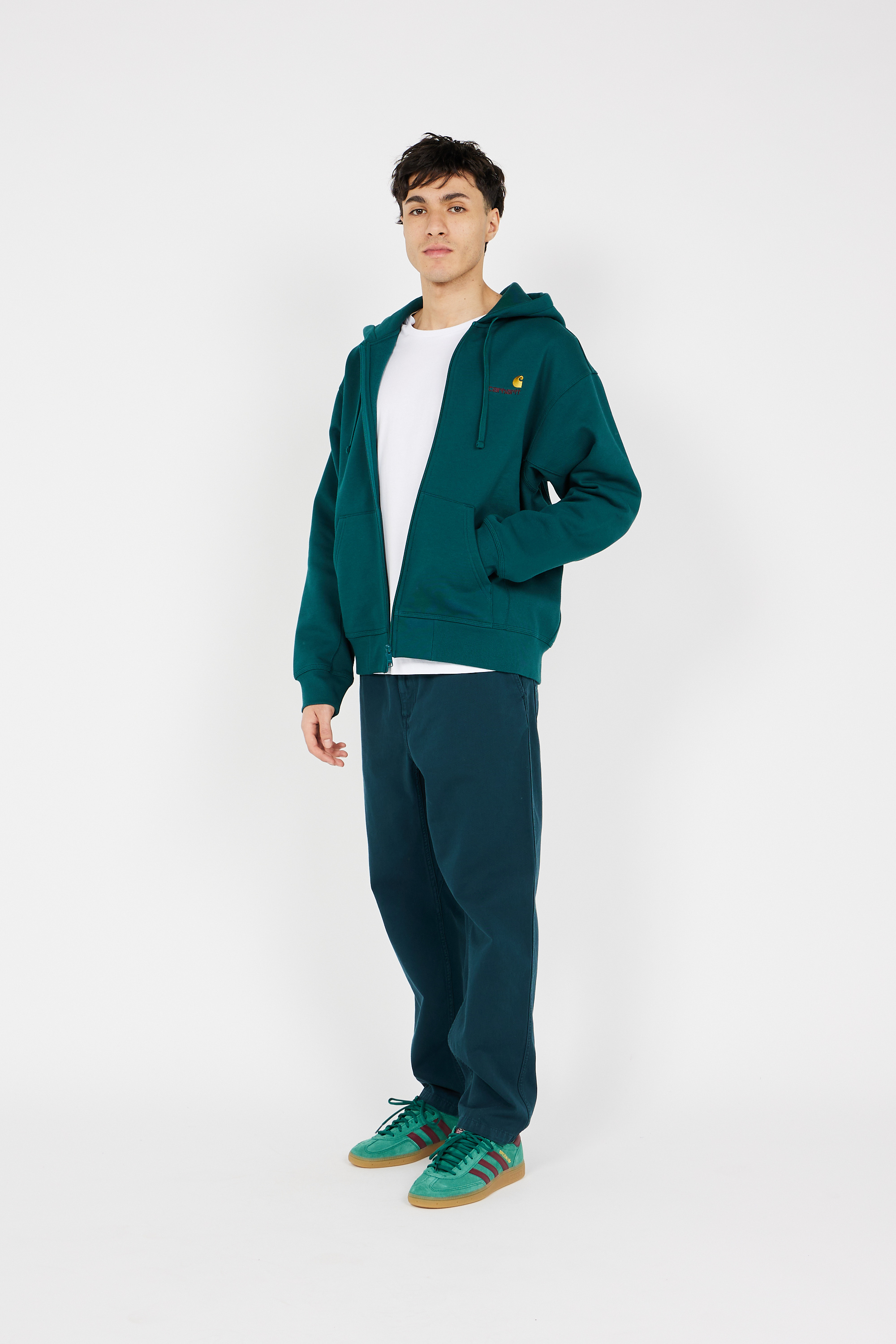 Hoodie zippé Vert