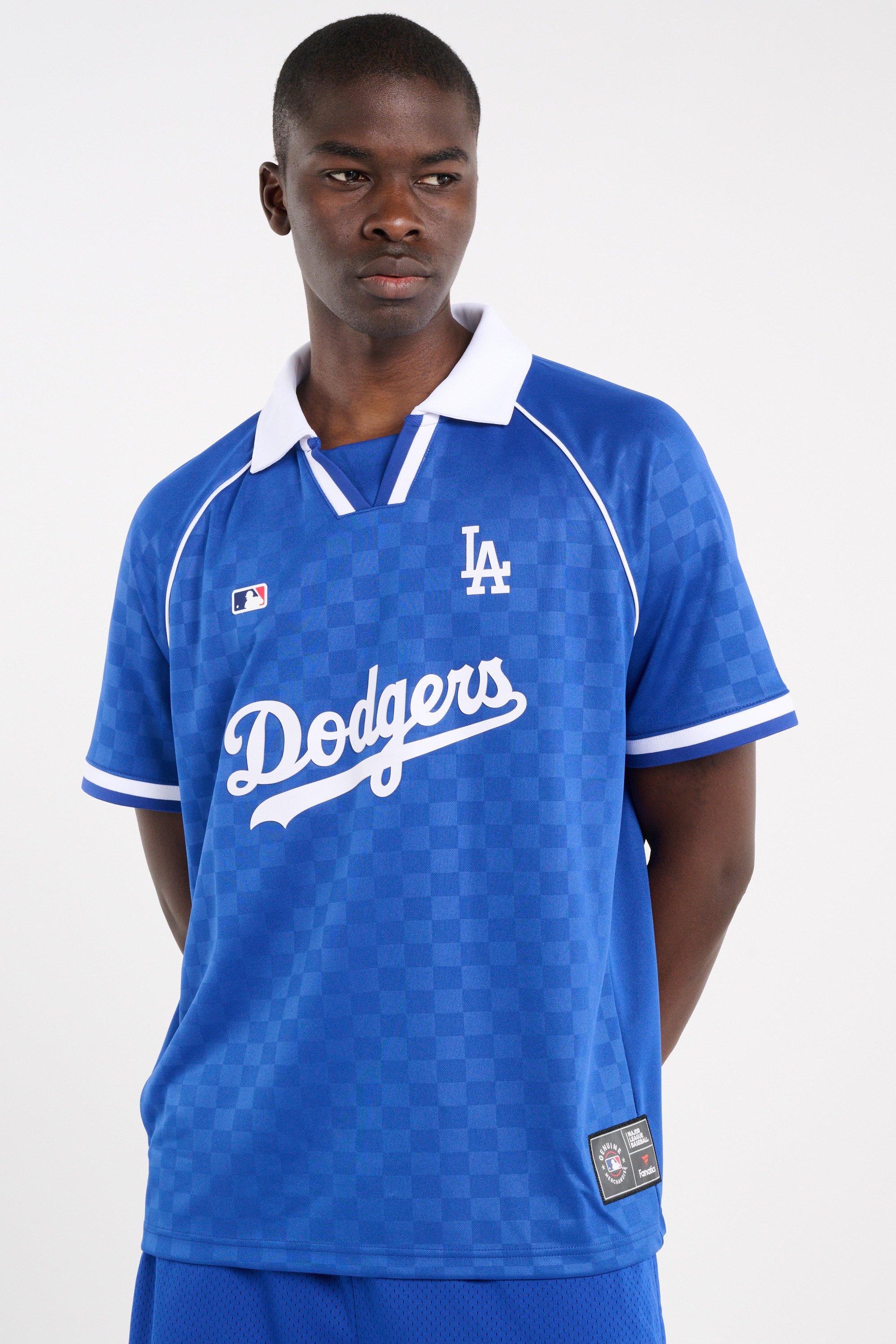 Straight cut short sleeve jersey Blue