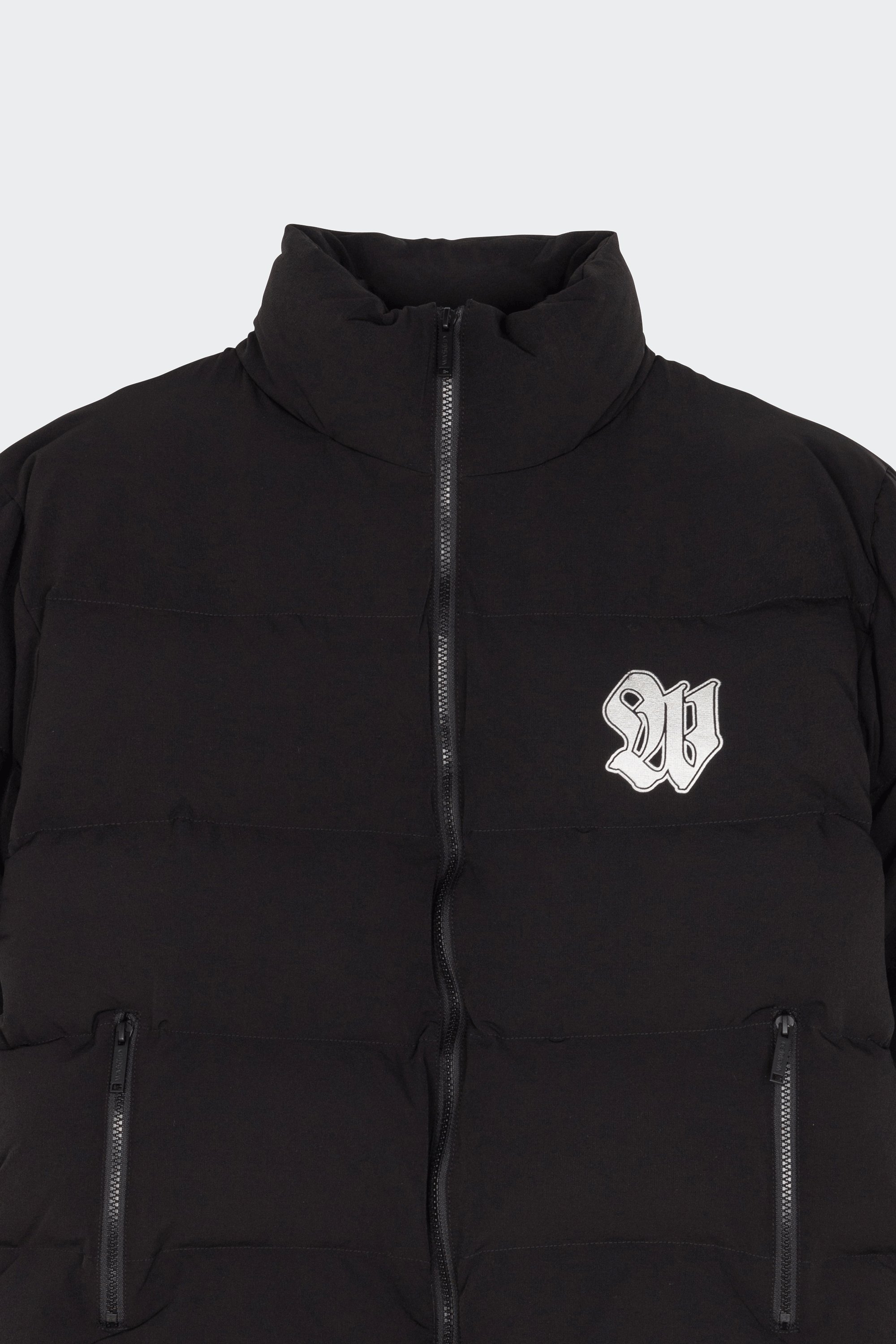 Lightweight quilted padded jacket with high neck | Black by WASTED Lightweight quilted padded jacket with high neck Black