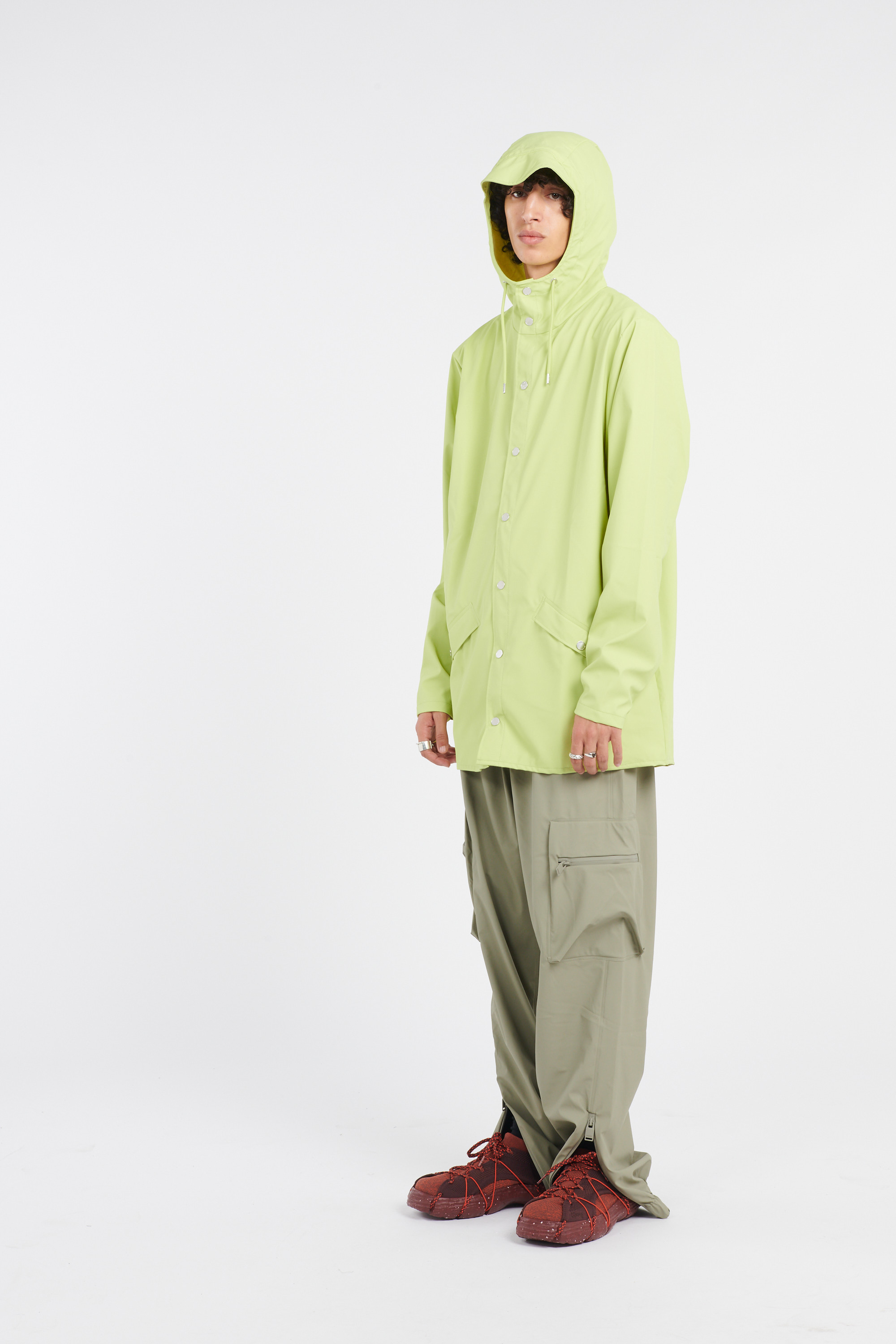 Coupe-vent imperméable à capuche Vert