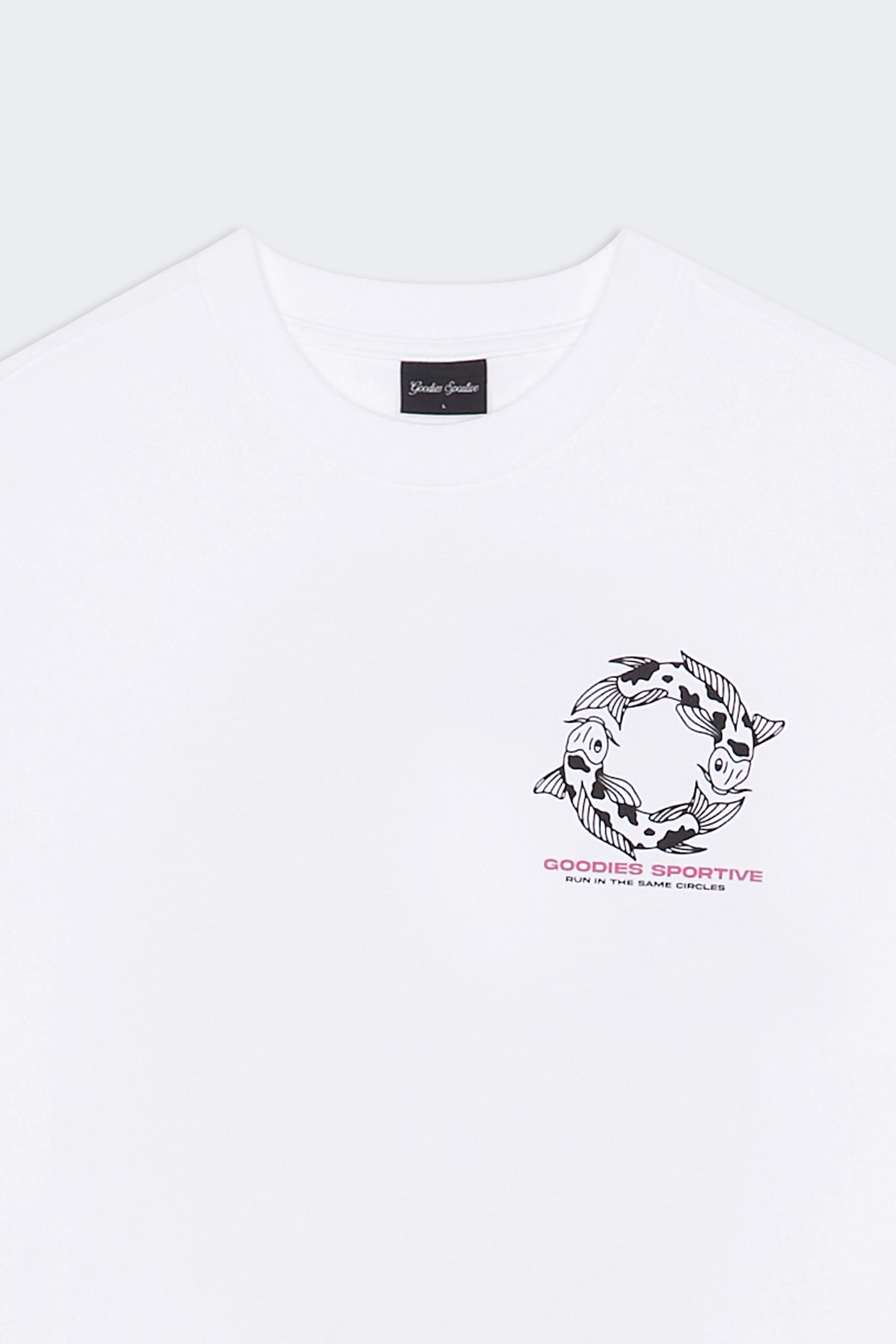 Regular-fit round-neck cotton T-shirt | White by GOODIES SPORTIVE Regular-fit round-neck cotton T-shirt White