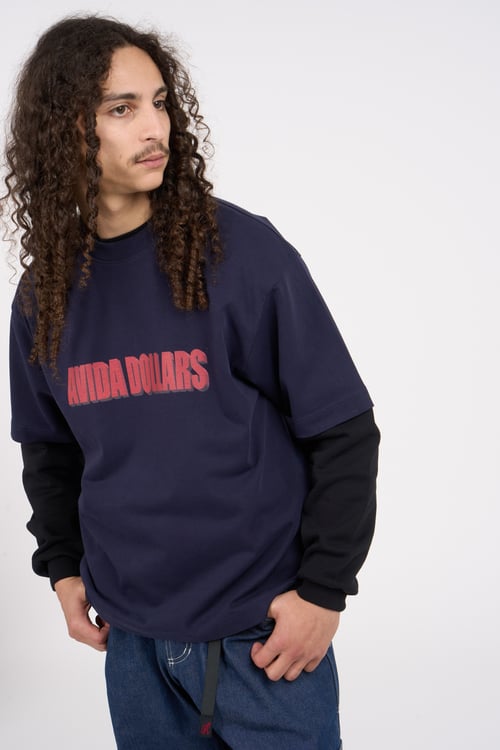VERLAN Regular-fit round-neck cotton T-shirt Blue