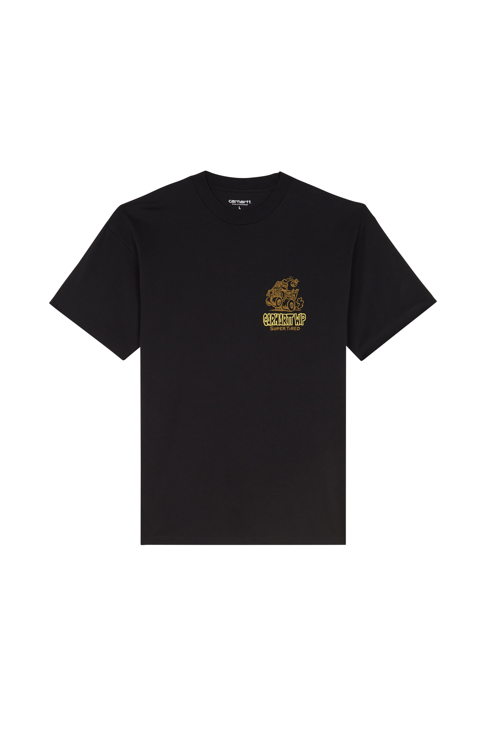 Regular-fit round-neck cotton T-shirt HOT RAT Black