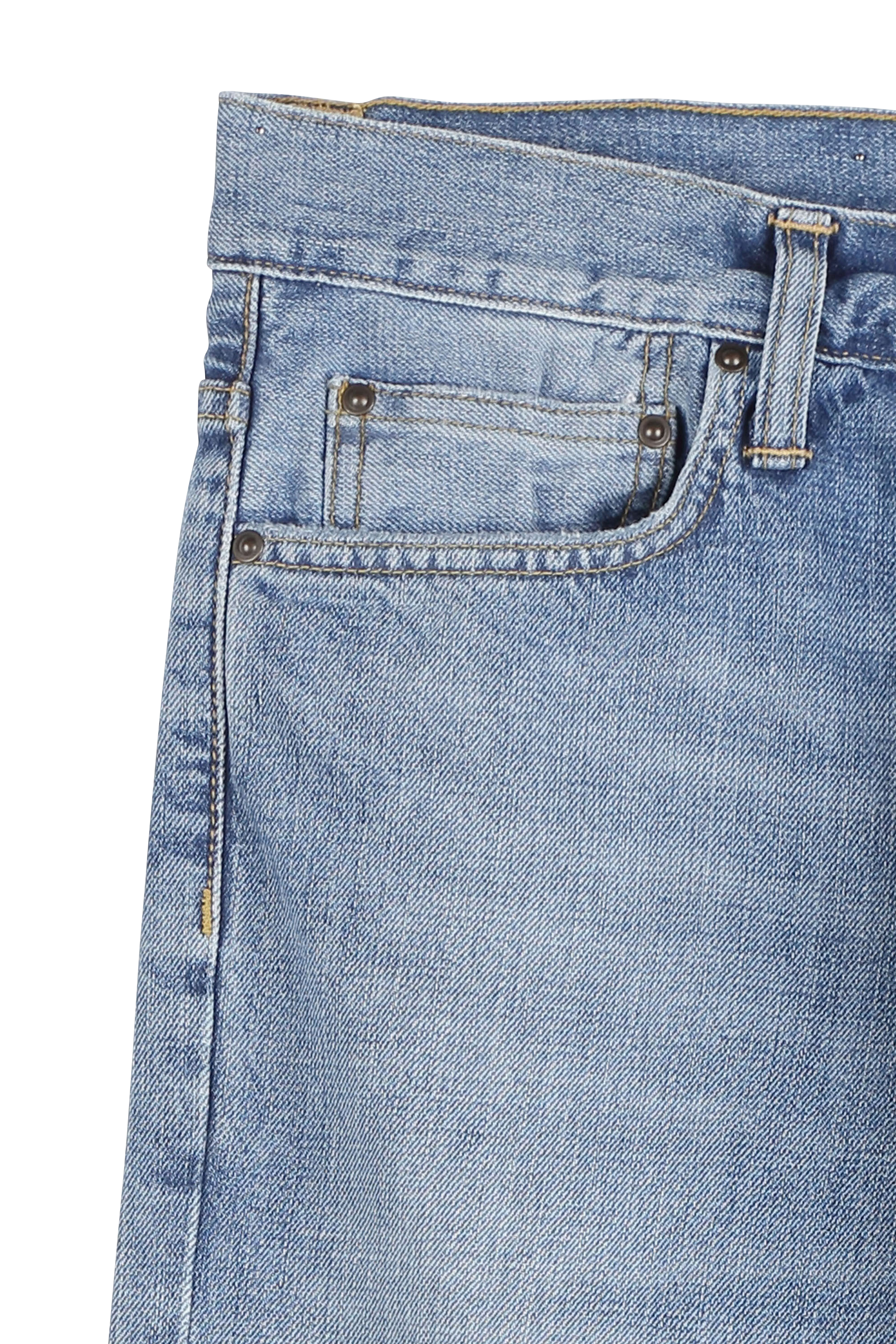 Straight leg cotton jeans Blue