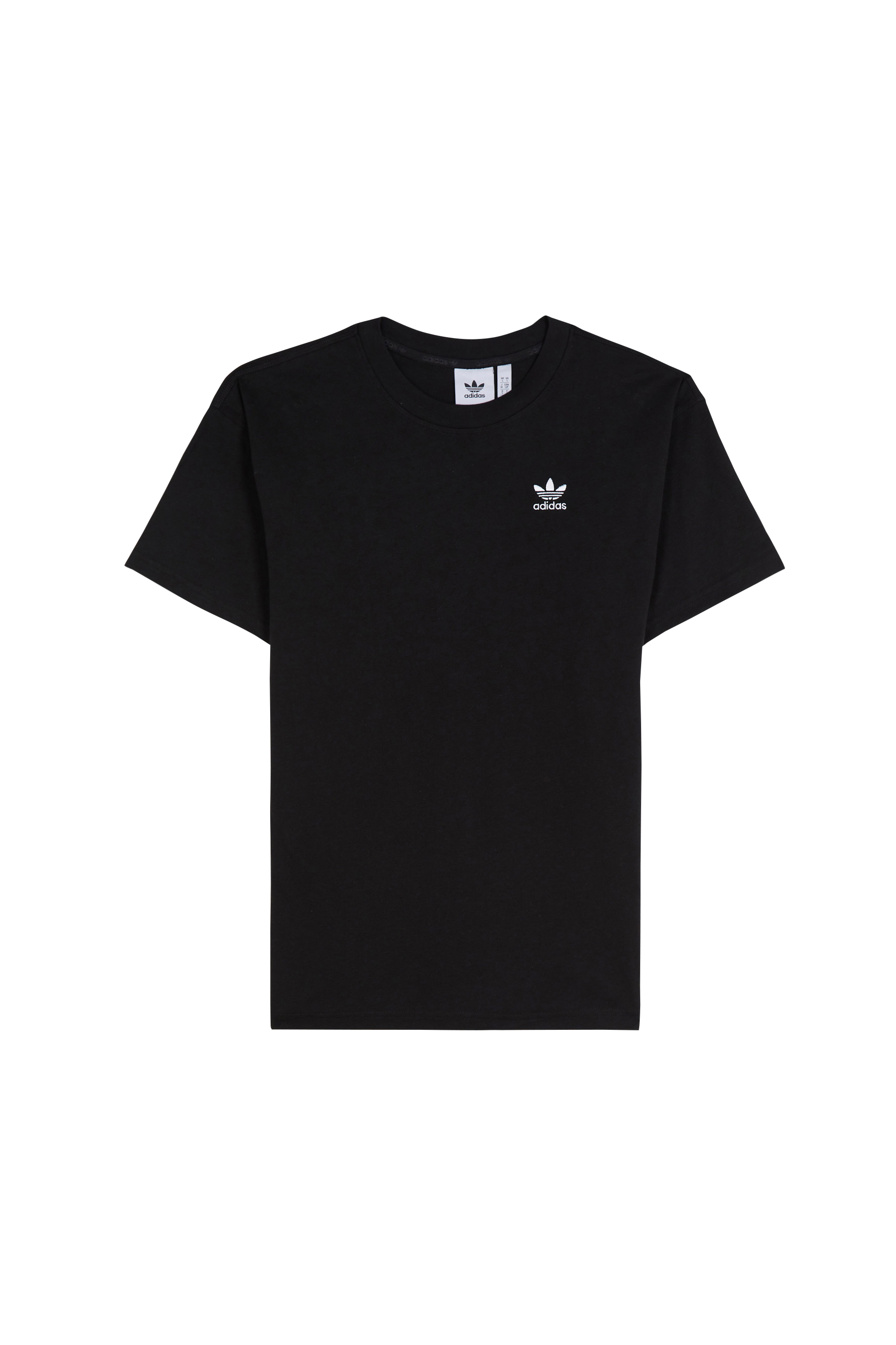Regular-fit round-neck cotton T-shirt Black