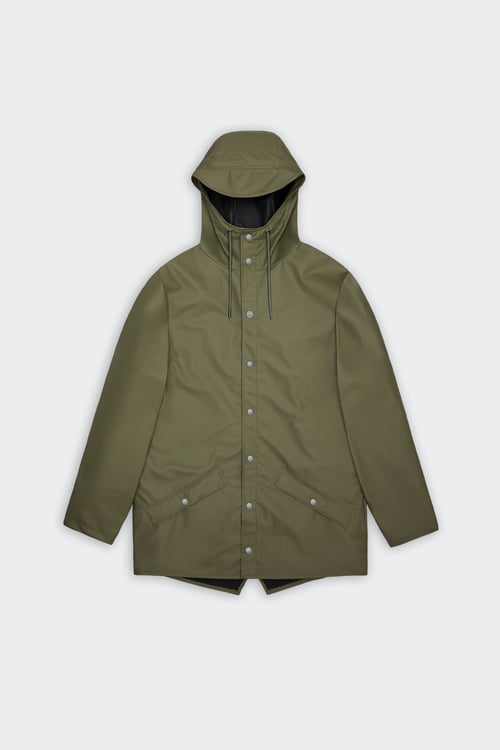 RAINS Coupe-vent imperméable à capuche Vert