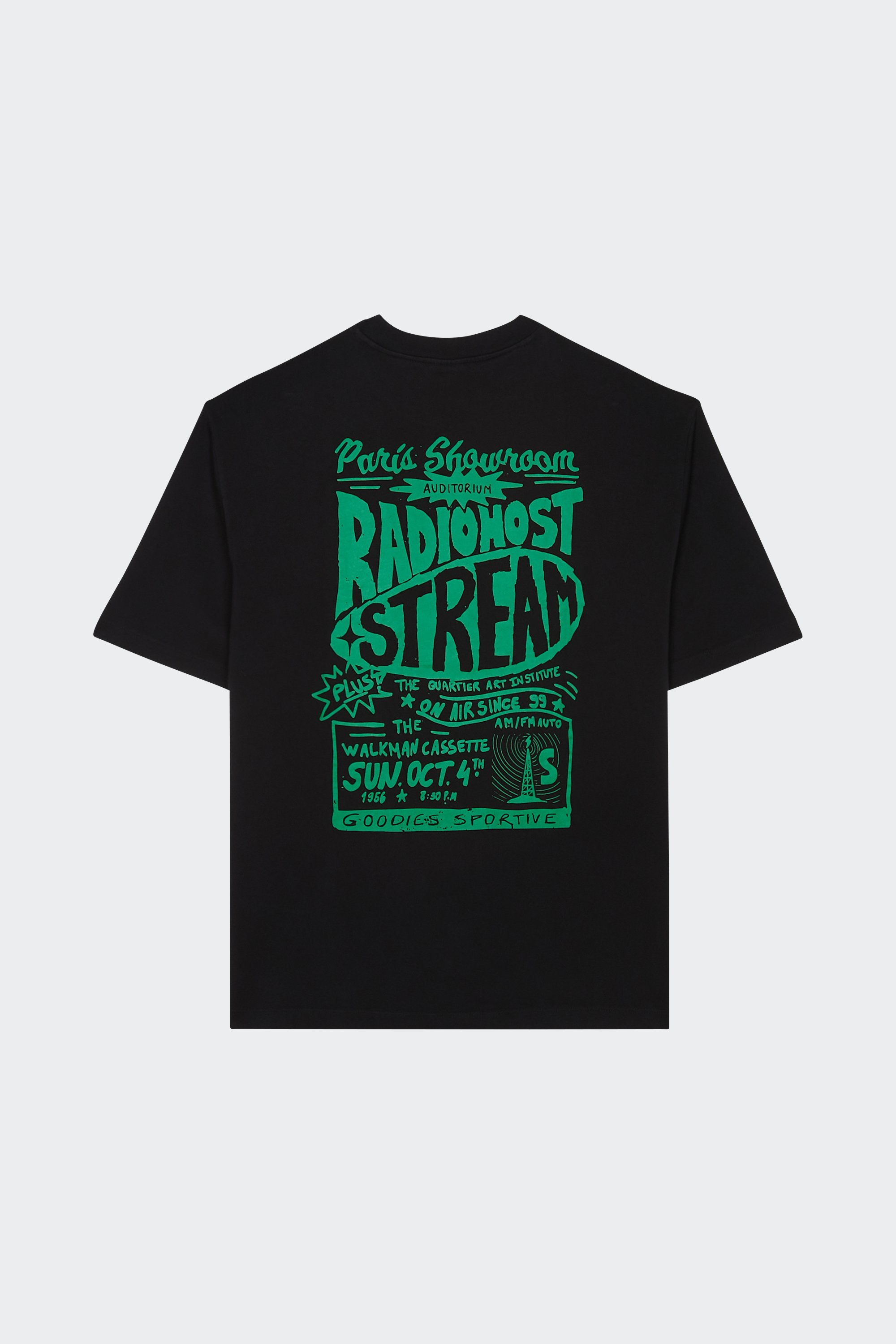 Regular-fit round-neck cotton T-shirt | Black by GOODIES SPORTIVE Regular-fit round-neck cotton T-shirt Black