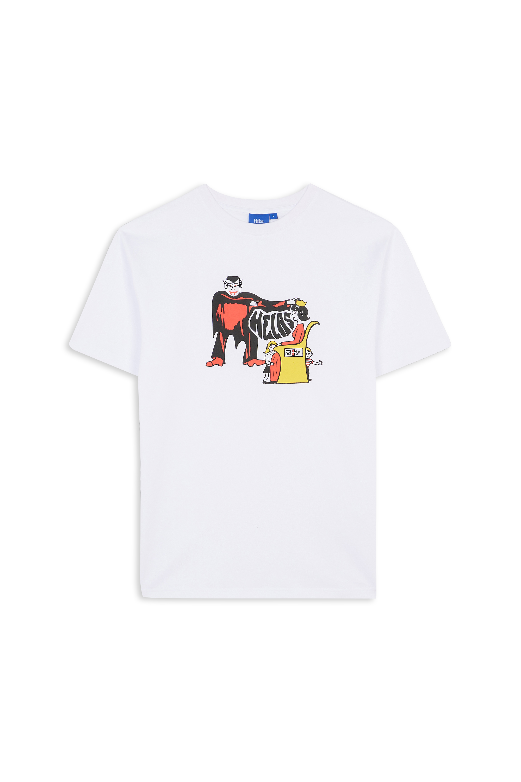 Regular-fit round-neck cotton T-shirt  Blanc