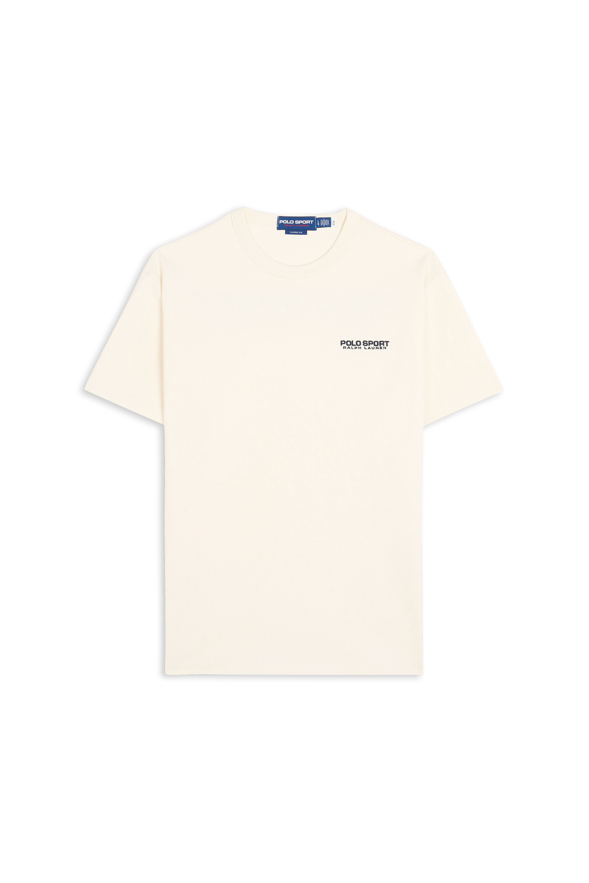 Regular-fit round-neck cotton T-shirt Beige