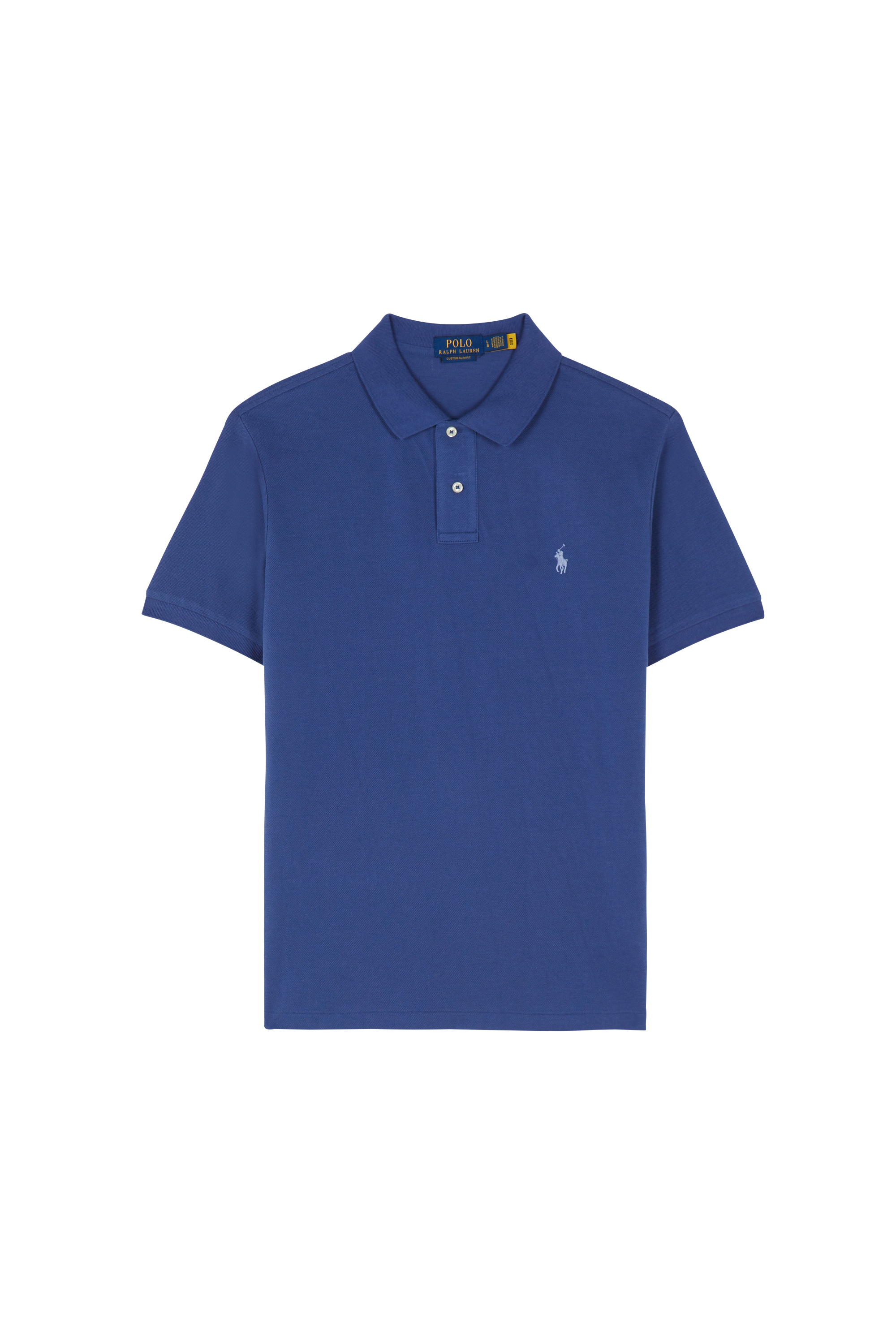 Polo slim-fit en coton Bleu