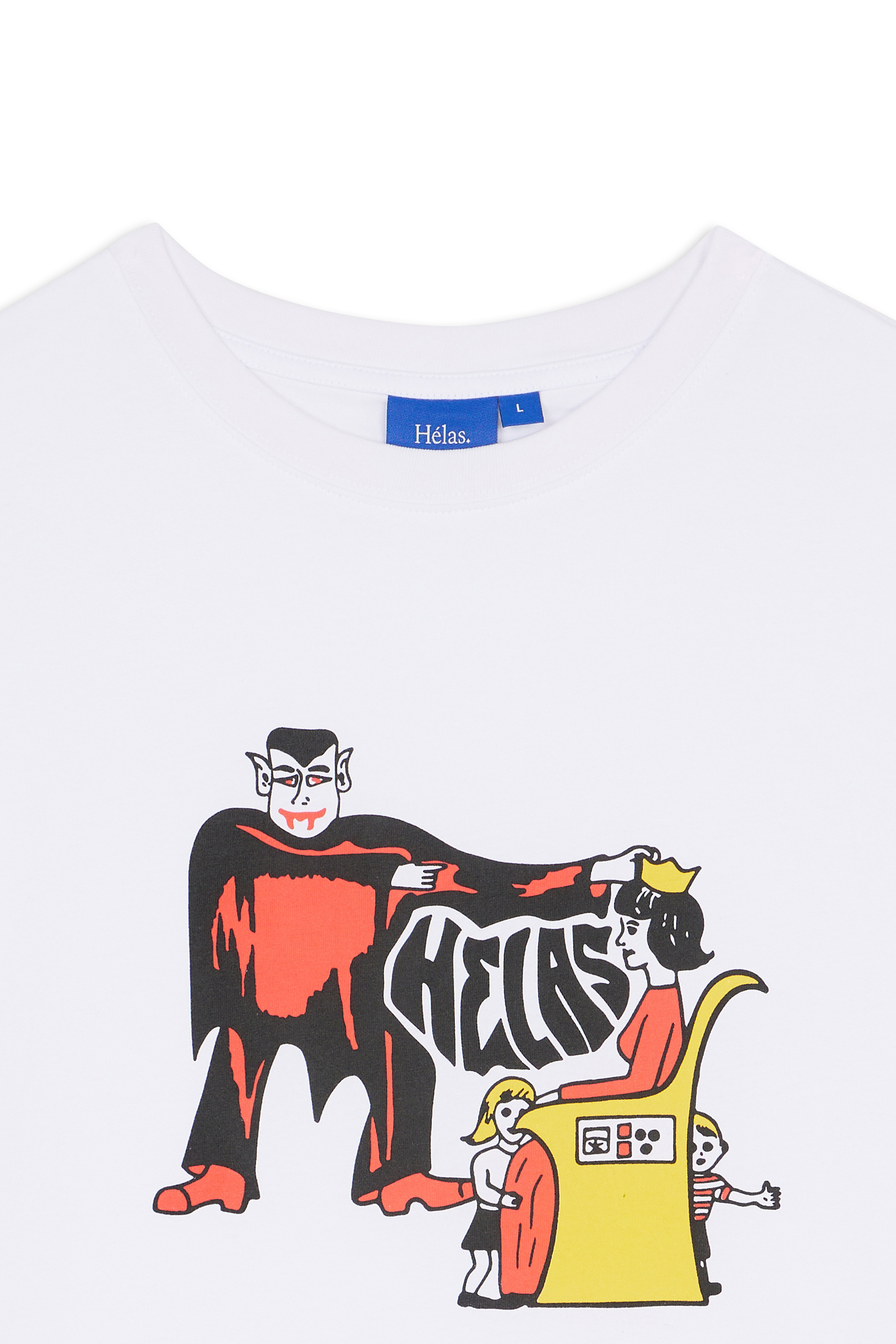 Regular-fit round-neck cotton T-shirt HELAS White