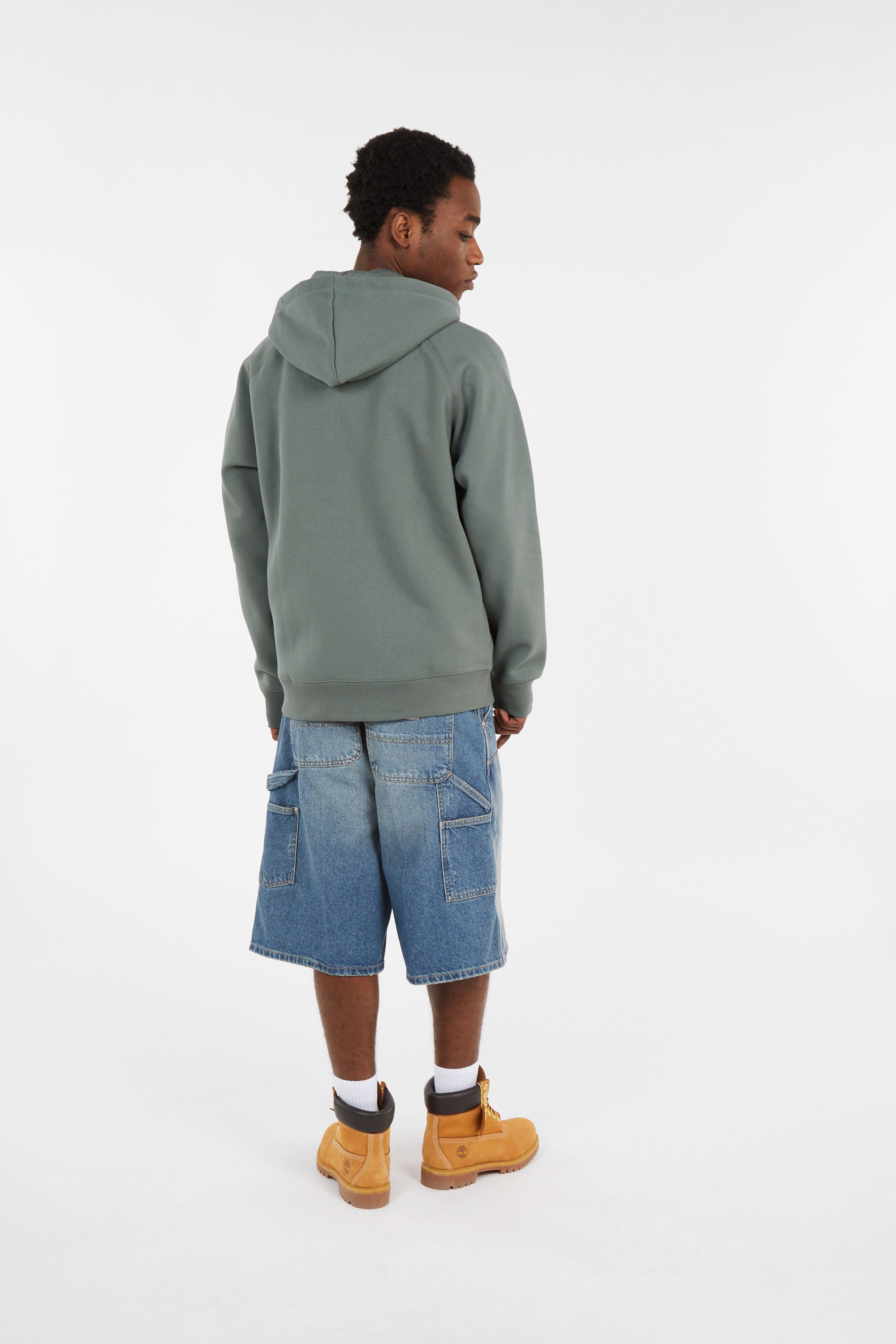 Zippered hoodie Green