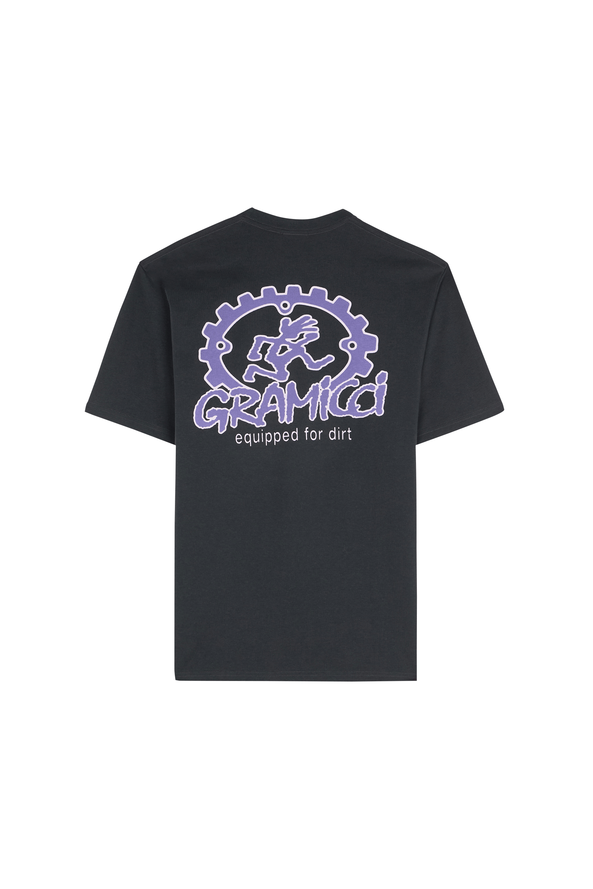 Regular-fit round-neck cotton T-shirt Black