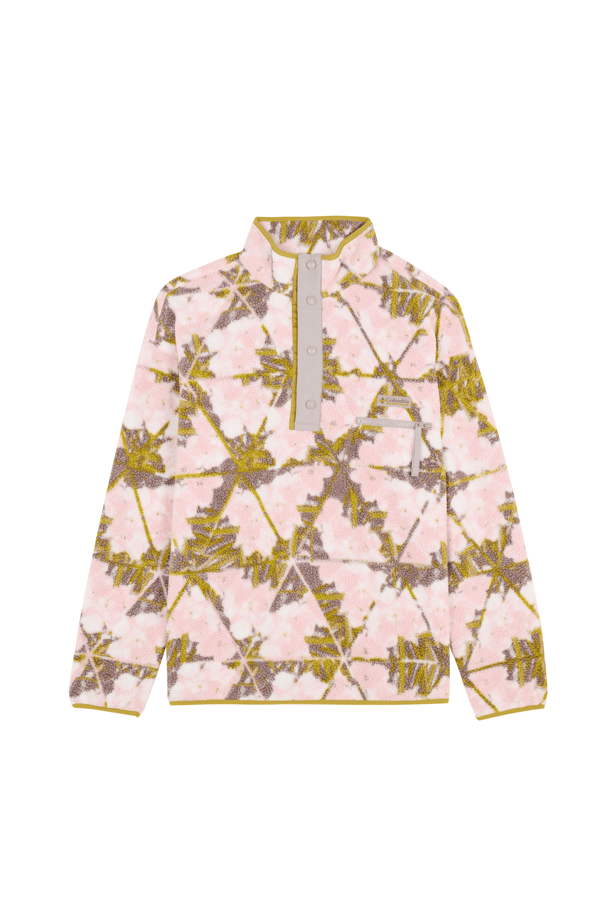 Polaire HELVETIA II PRINTED HALF Pink agate, flo