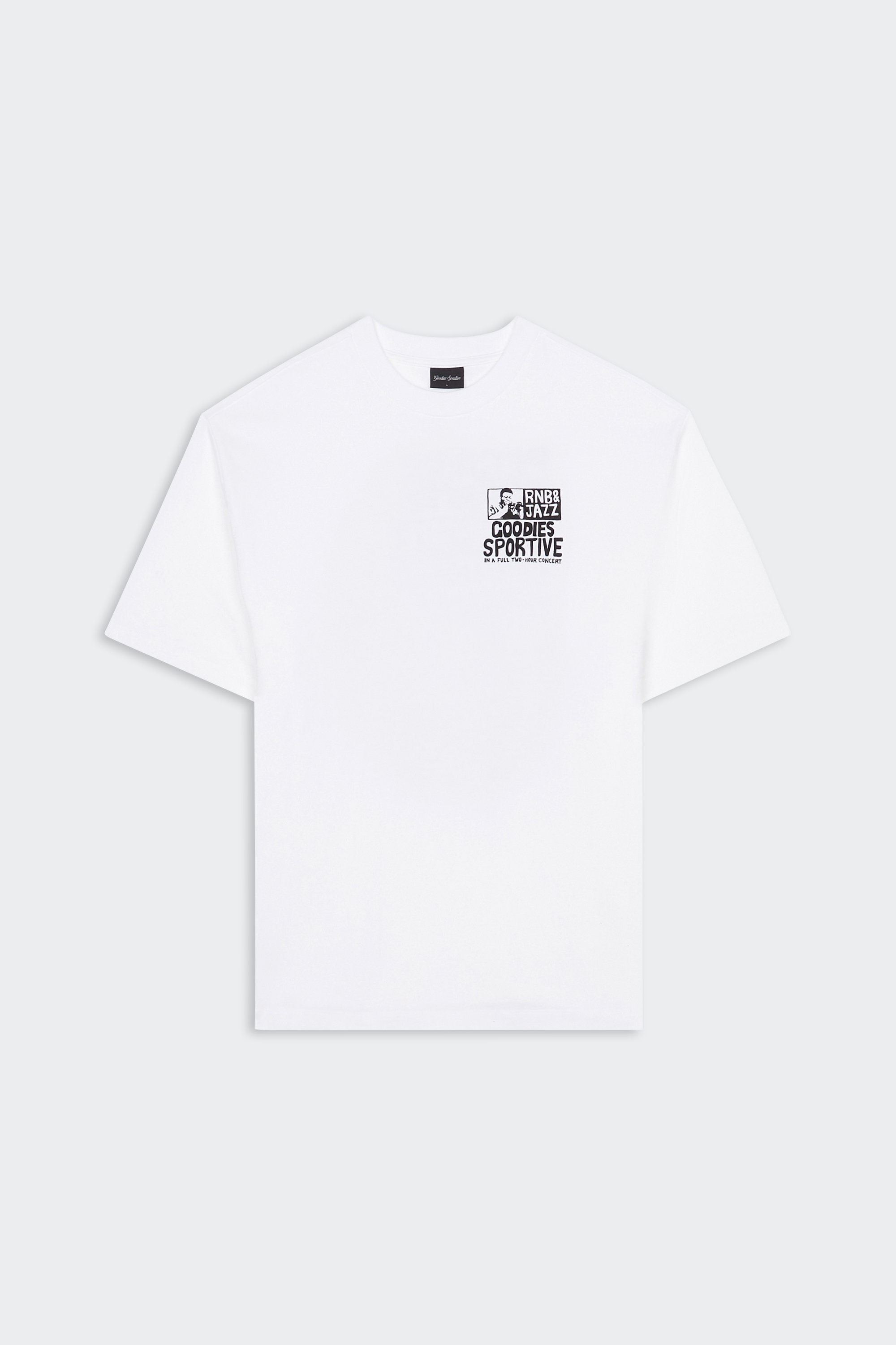 Regular-fit round-neck cotton T-shirt | White by GOODIES SPORTIVE Regular-fit round-neck cotton T-shirt White