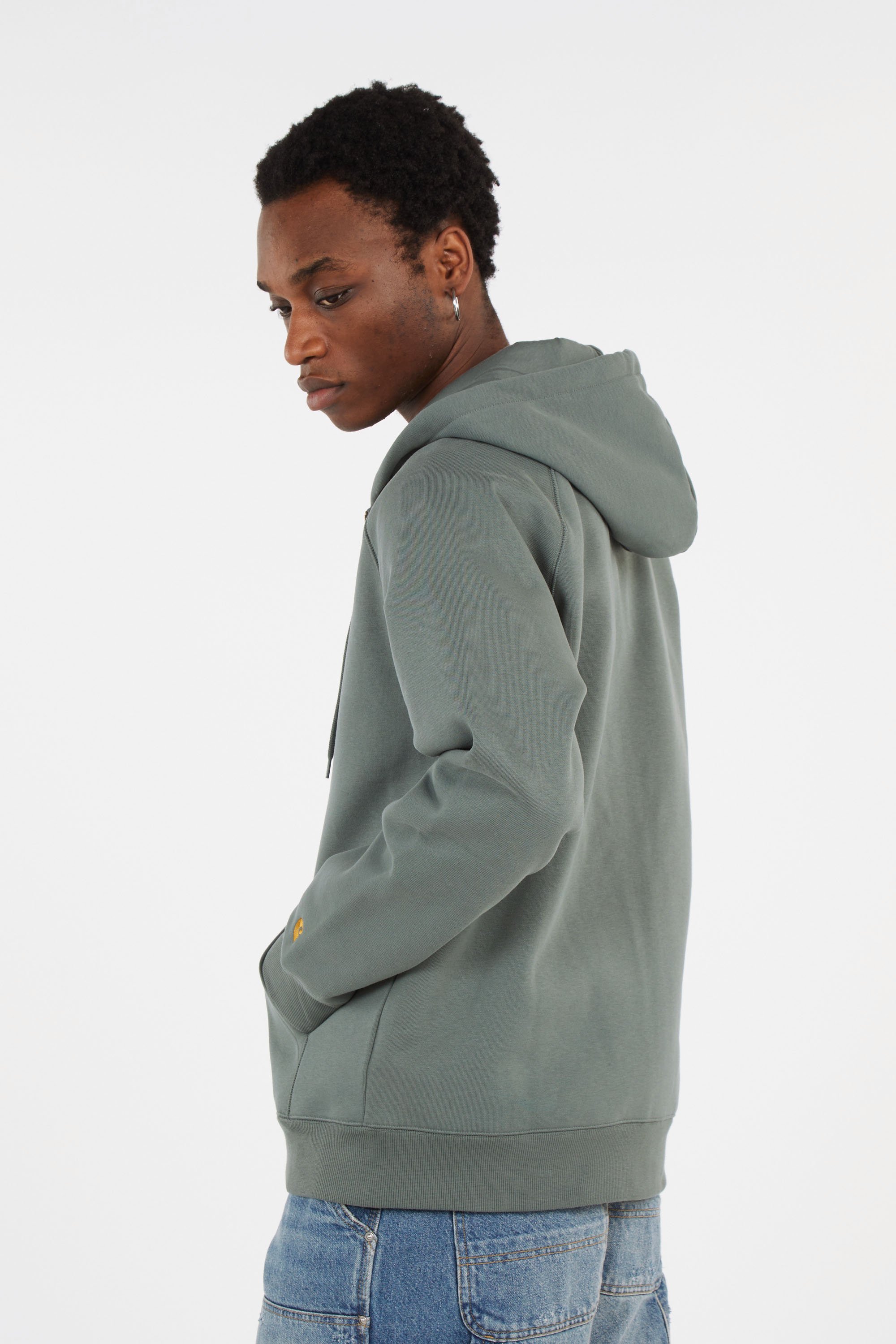 Hoodie zippé Vert
