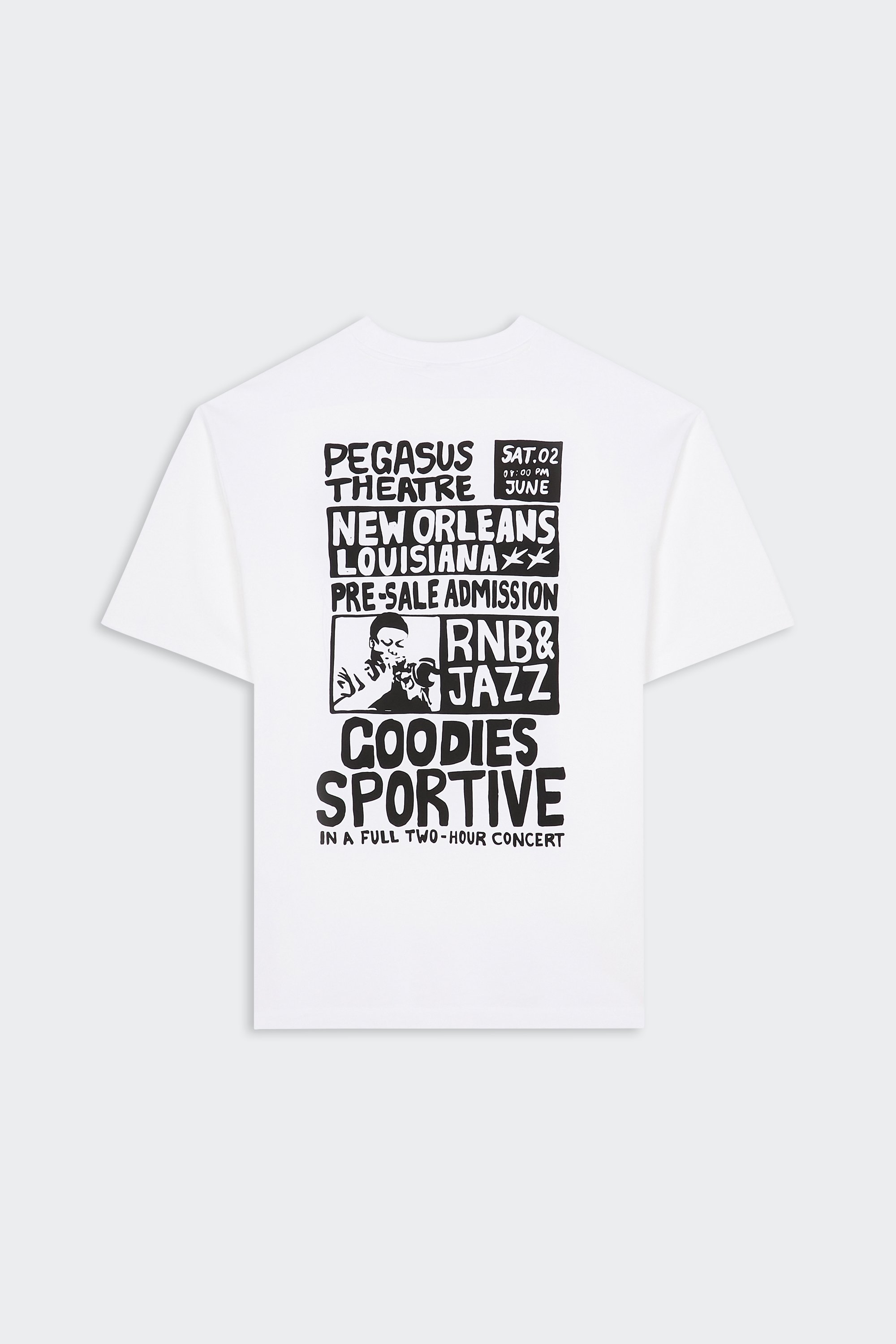 Regular-fit round-neck cotton T-shirt | White by GOODIES SPORTIVE Regular-fit round-neck cotton T-shirt White