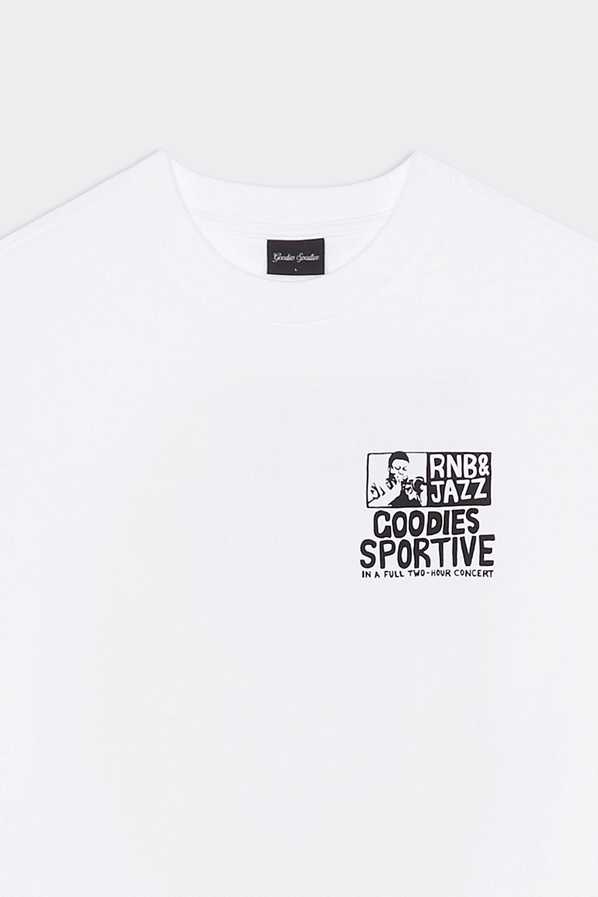Regular-fit round-neck cotton T-shirt | White by GOODIES SPORTIVE Regular-fit round-neck cotton T-shirt White