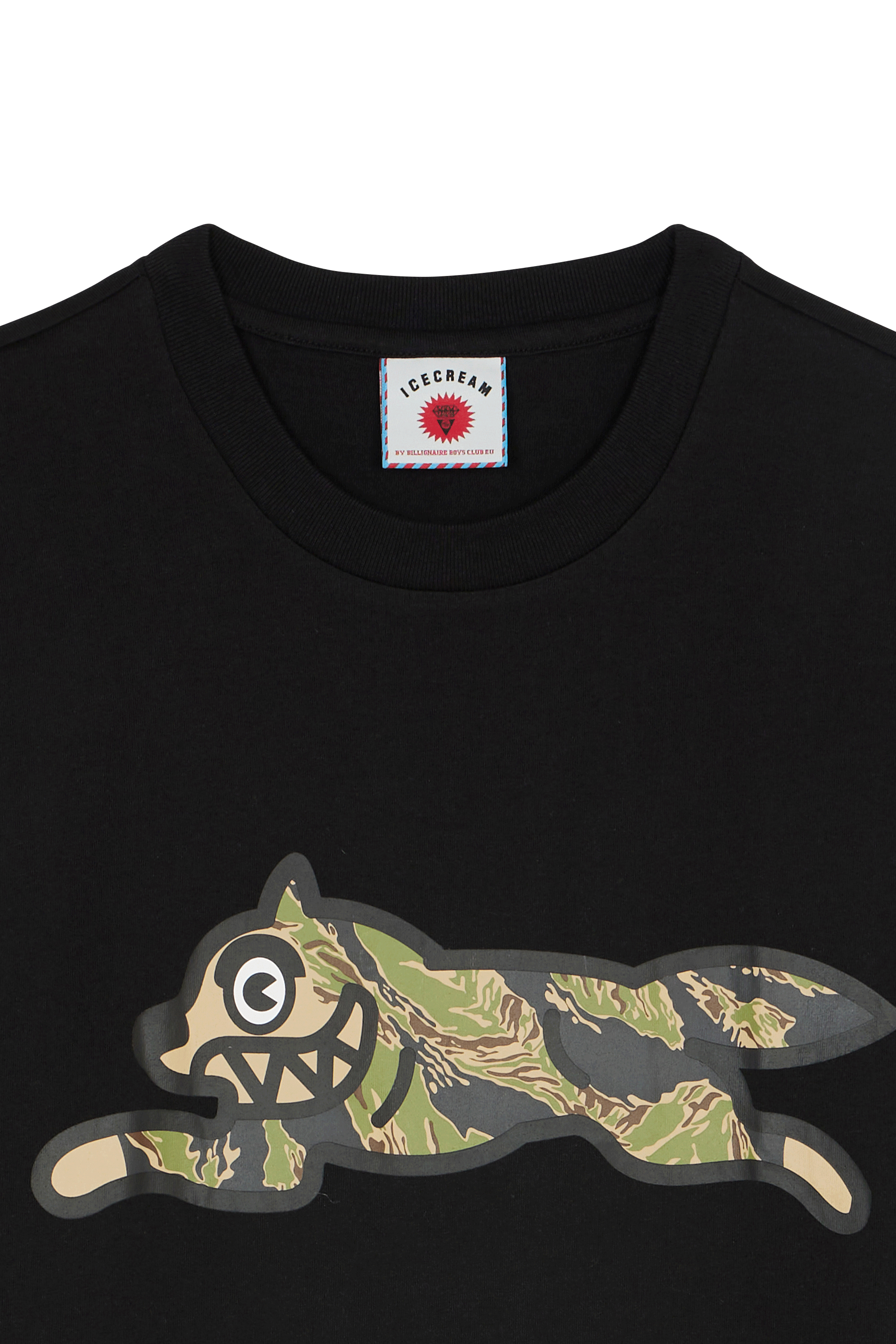 Regular-fit round-neck cotton T-shirt ICE CREAM Black