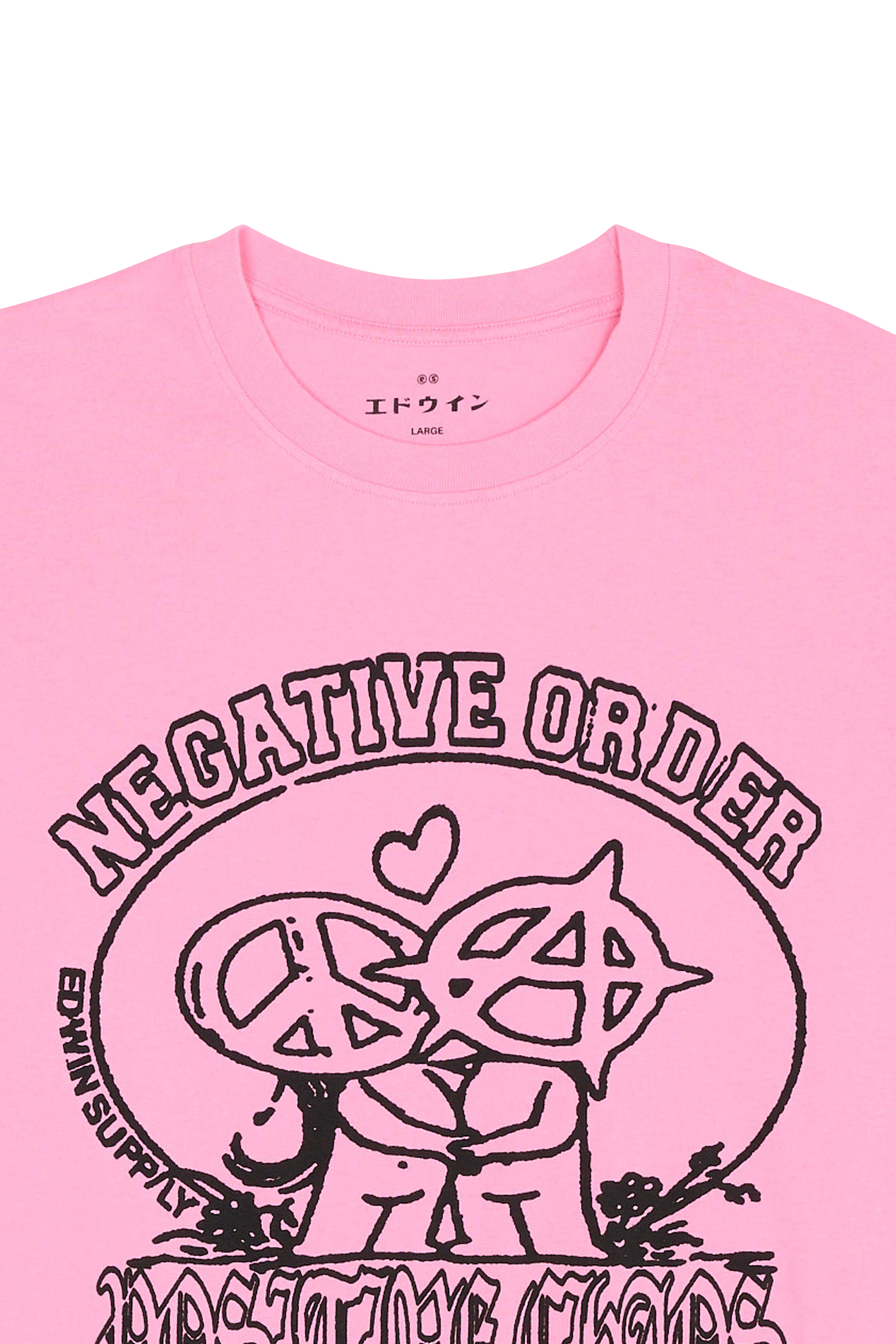 Regular-fit round-neck cotton T-shirt Pink