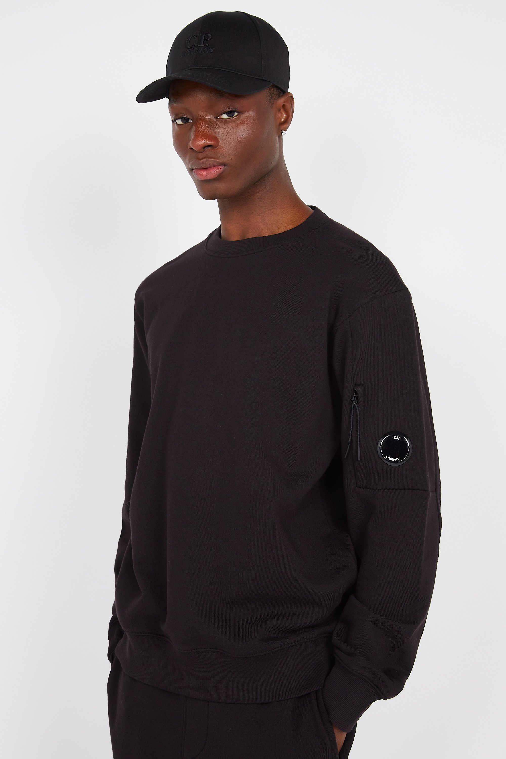 sweatshirt | Black by C.P. COMPANY sweatshirt Black