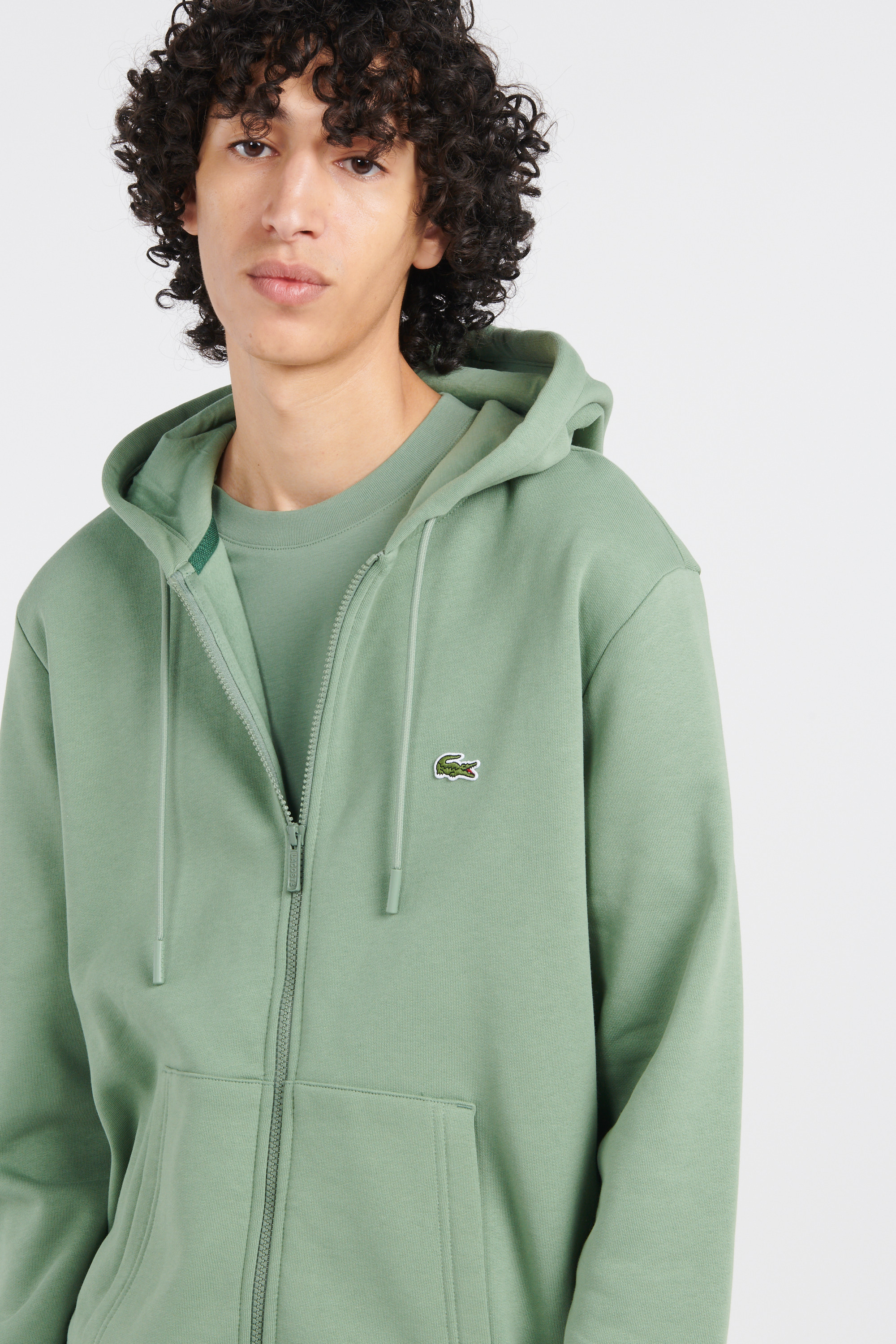 Hoodie zippé Vert