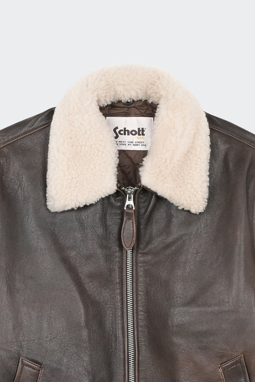 SCHOTT Jacket Brown