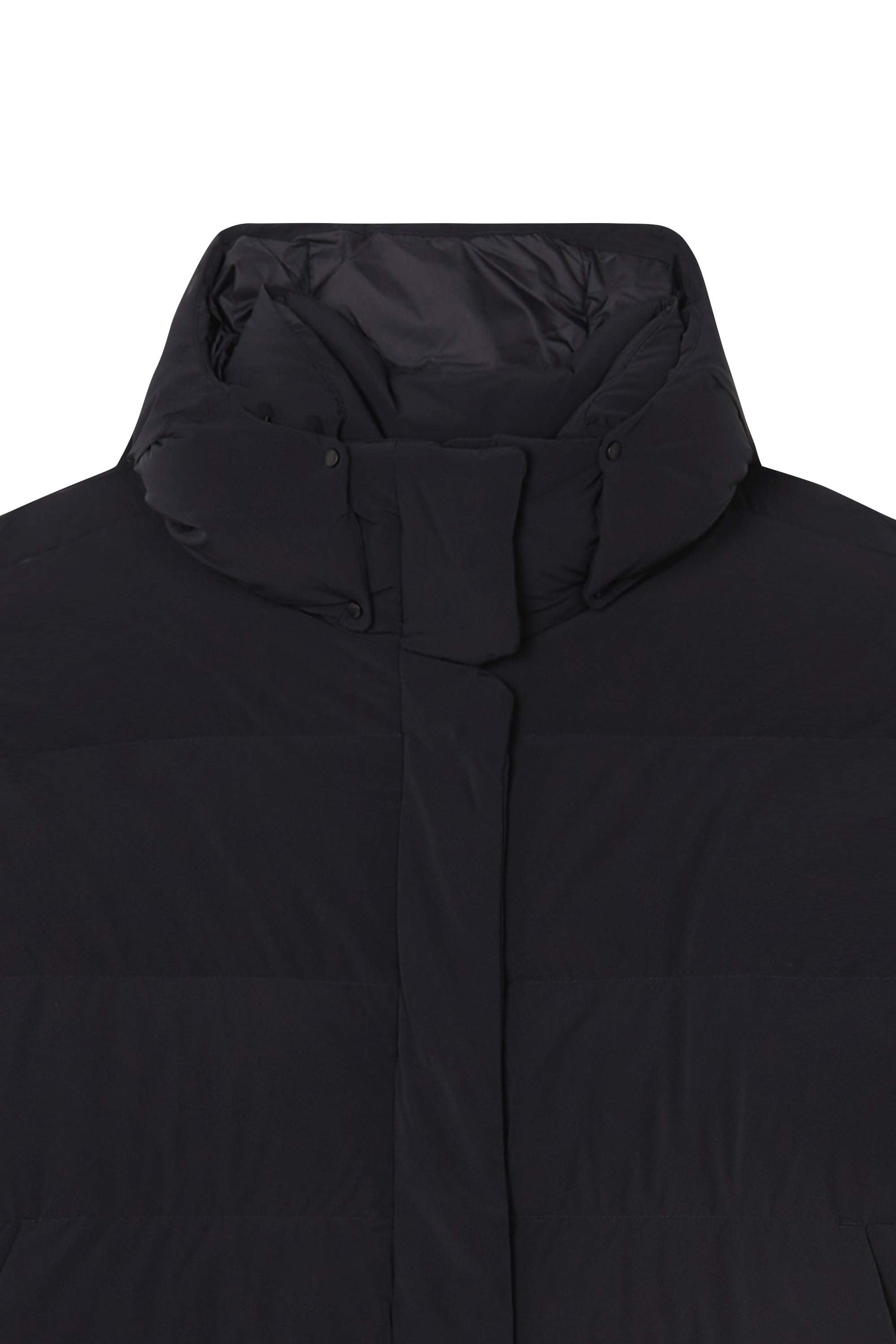 Lightweight quilted padded jacket with high neck Black