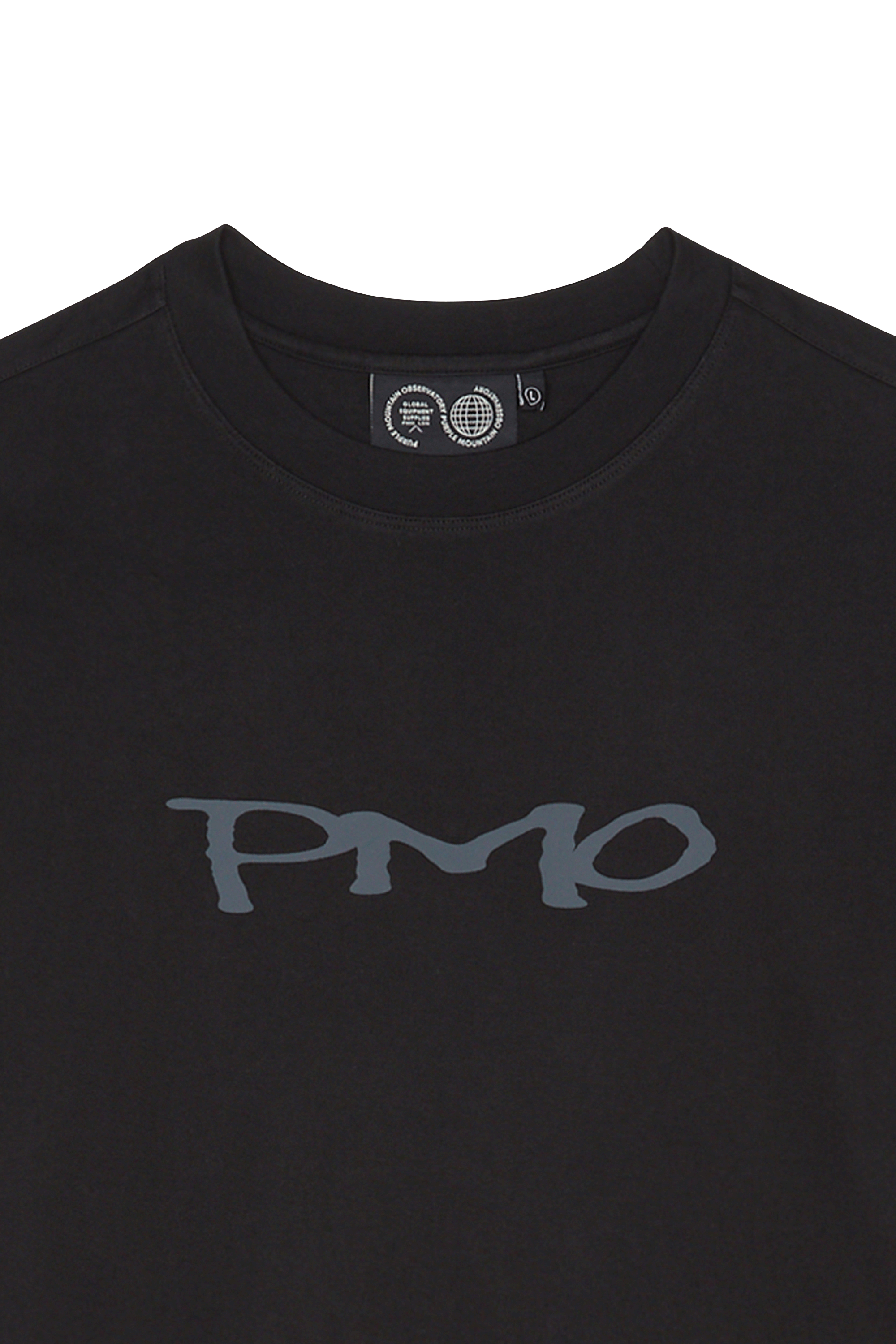 Regular-fit round-neck cotton T-shirt | Black PURPLE MOUNTAIN OBSERVATORY Men