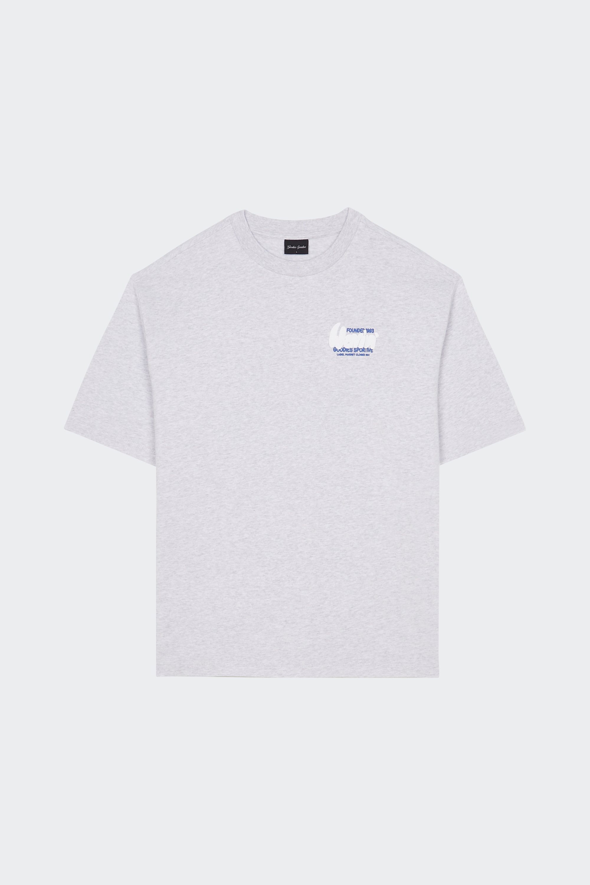 Regular-fit round-neck cotton T-shirt | Grey by GOODIES SPORTIVE Regular-fit round-neck cotton T-shirt Grey