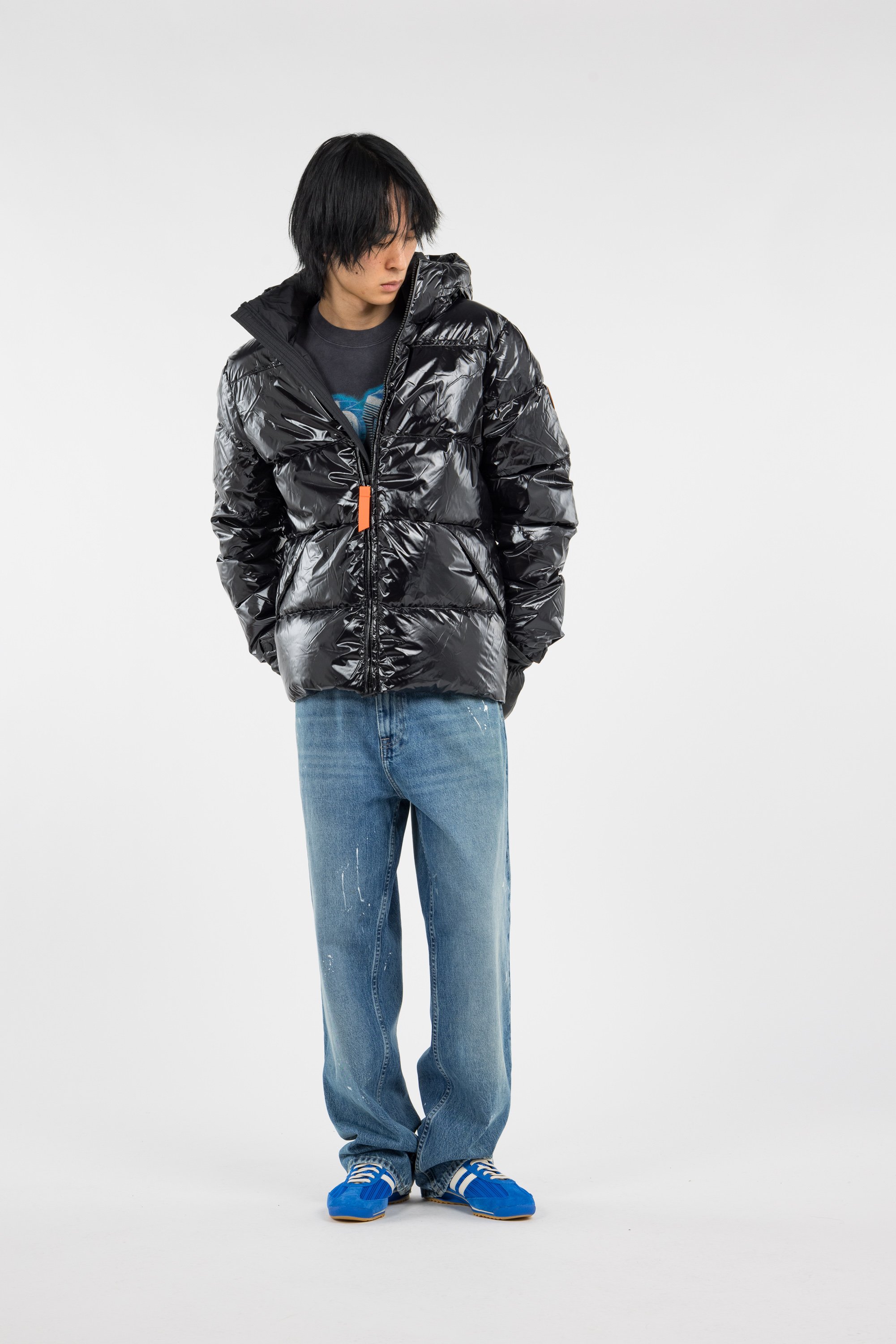 Lightweight quilted padded jacket with high neck GERTRUDE Black
