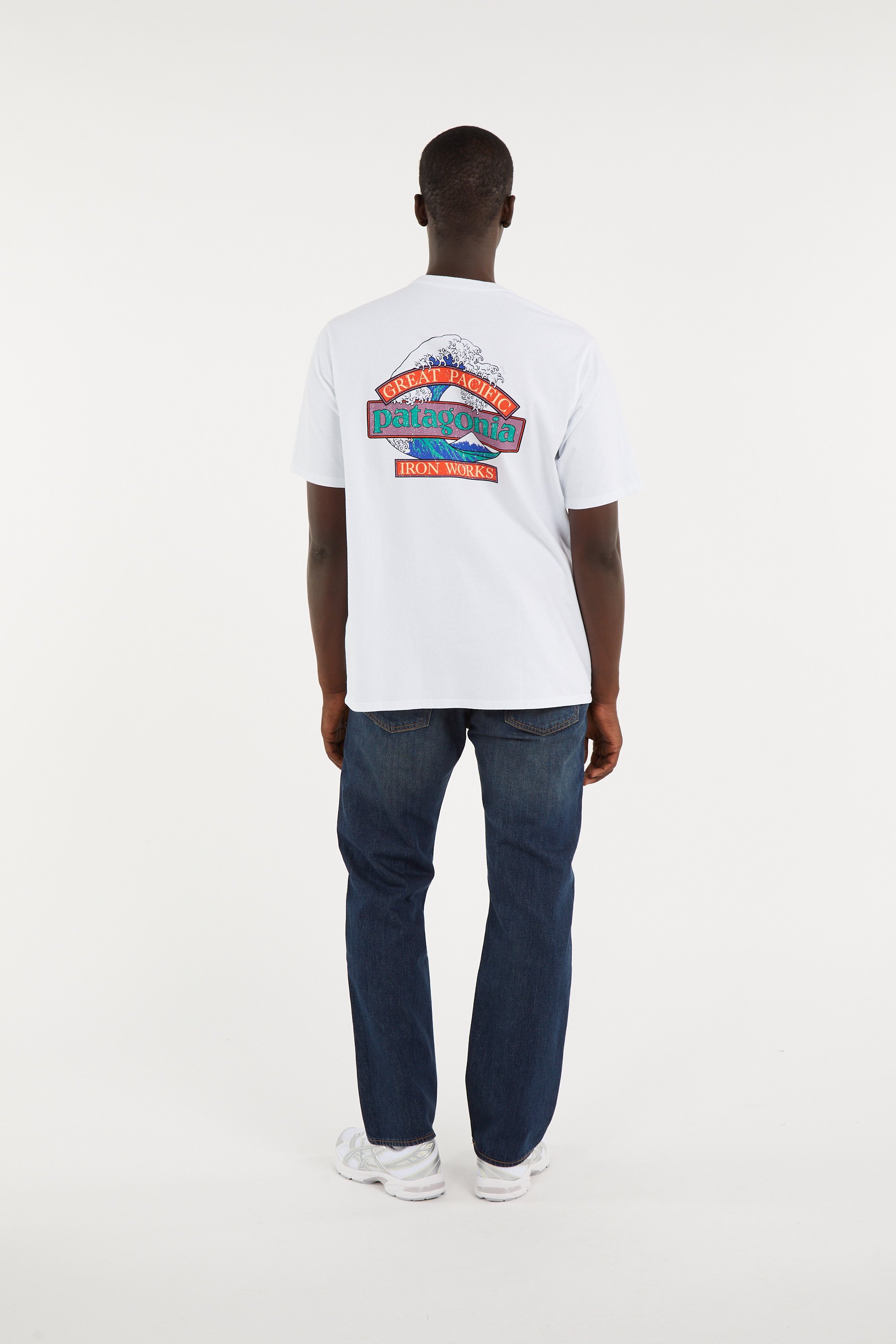 Regular-fit round-neck cotton T-shirt | White PATAGONIA Men