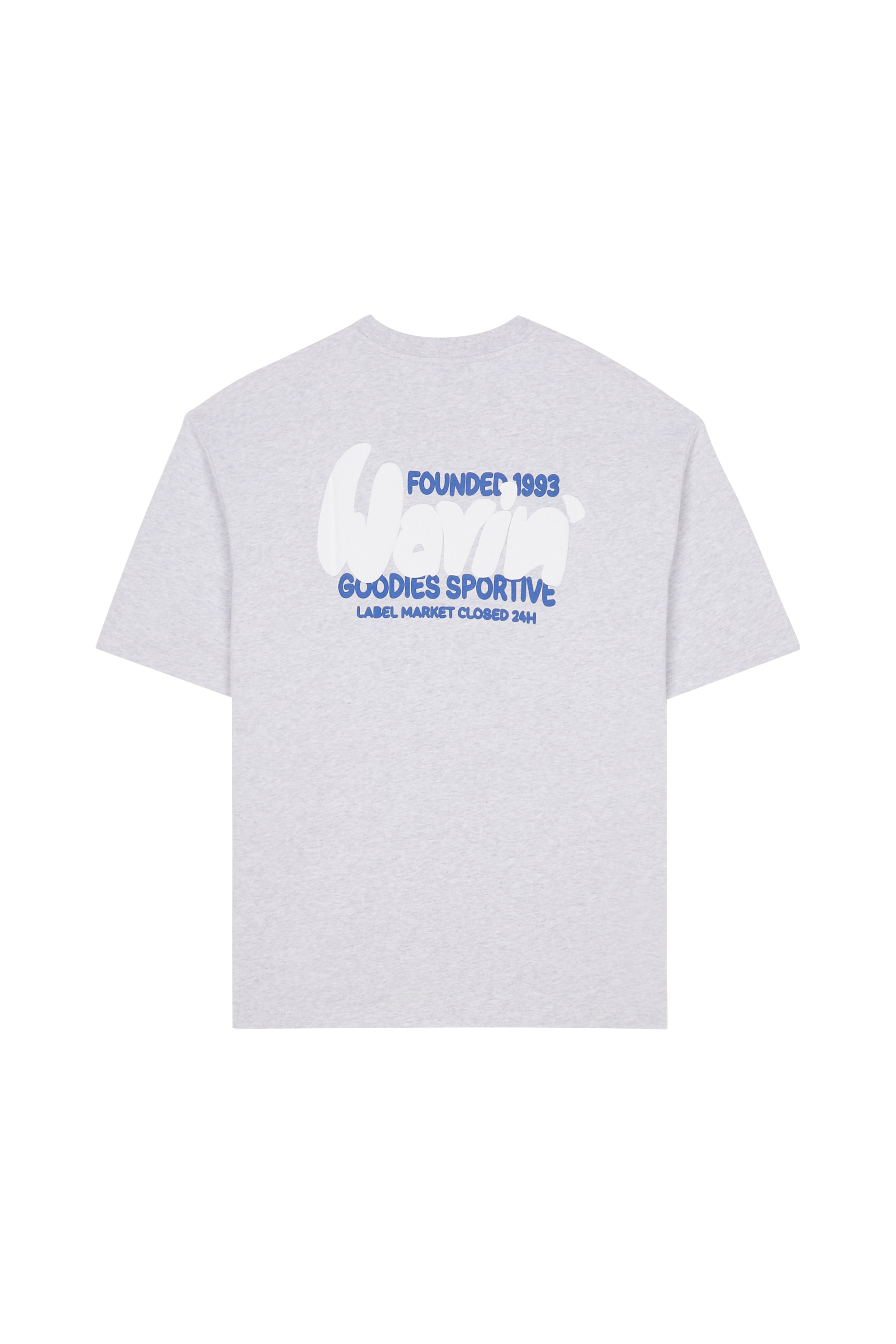 Regular-fit round-neck cotton T-shirt Grey