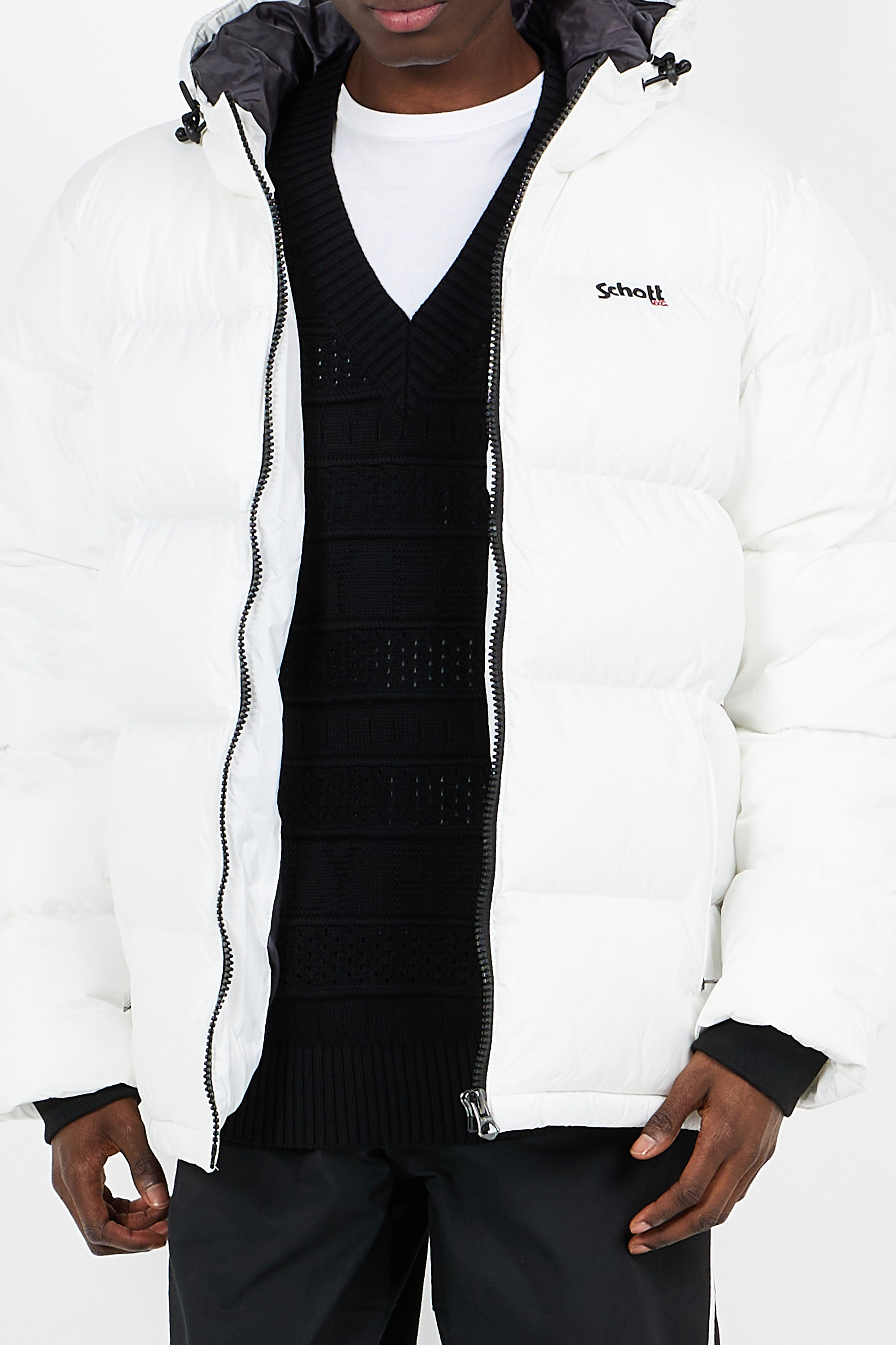Doudoune avec capuche | Blanc SCHOTT Homme